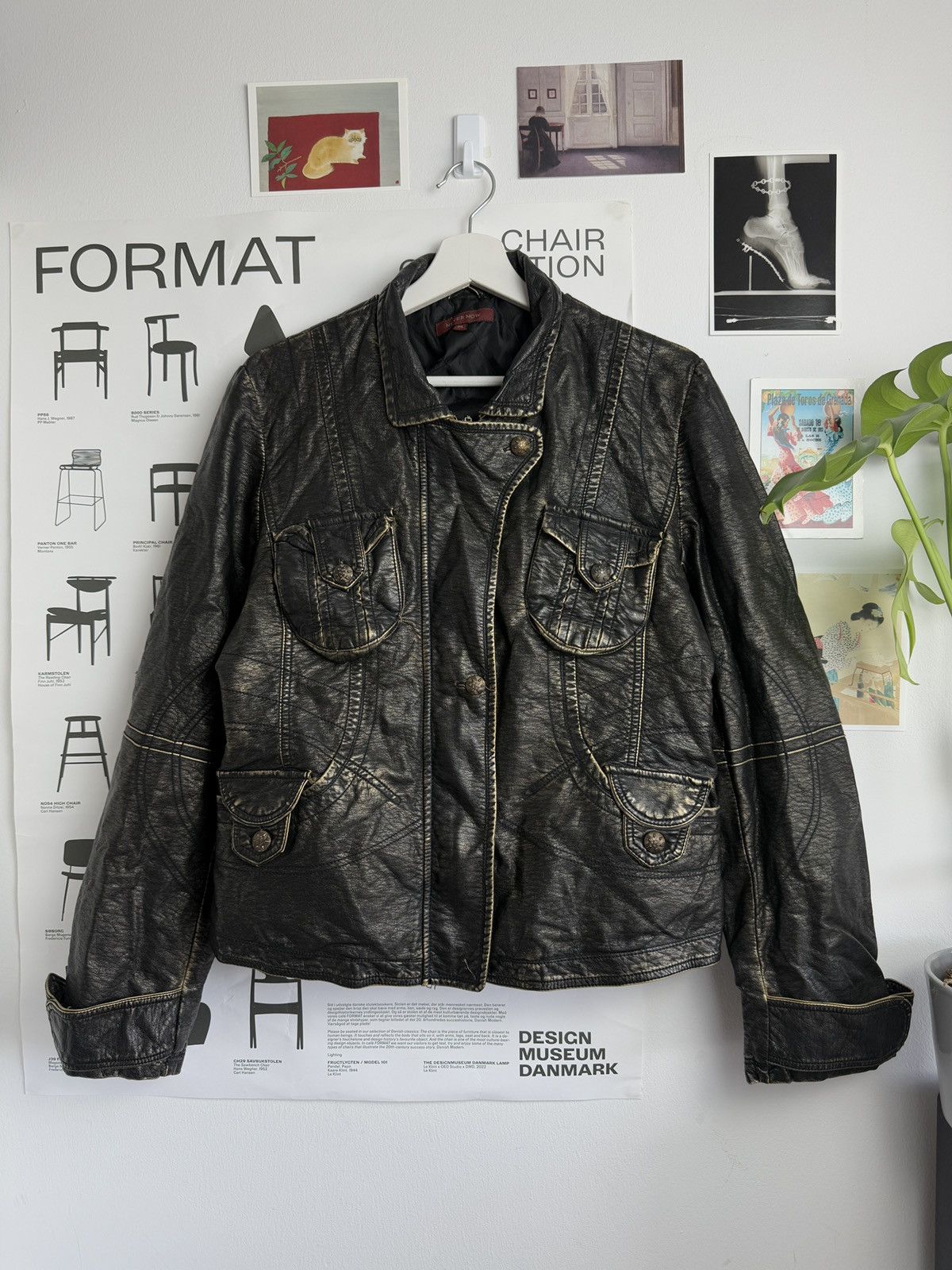 Japanese Brand Vintage y2k cropped leather moto racing jacket M archive Size M / US 6-8 / IT 42-44 - 1 Thumbnail