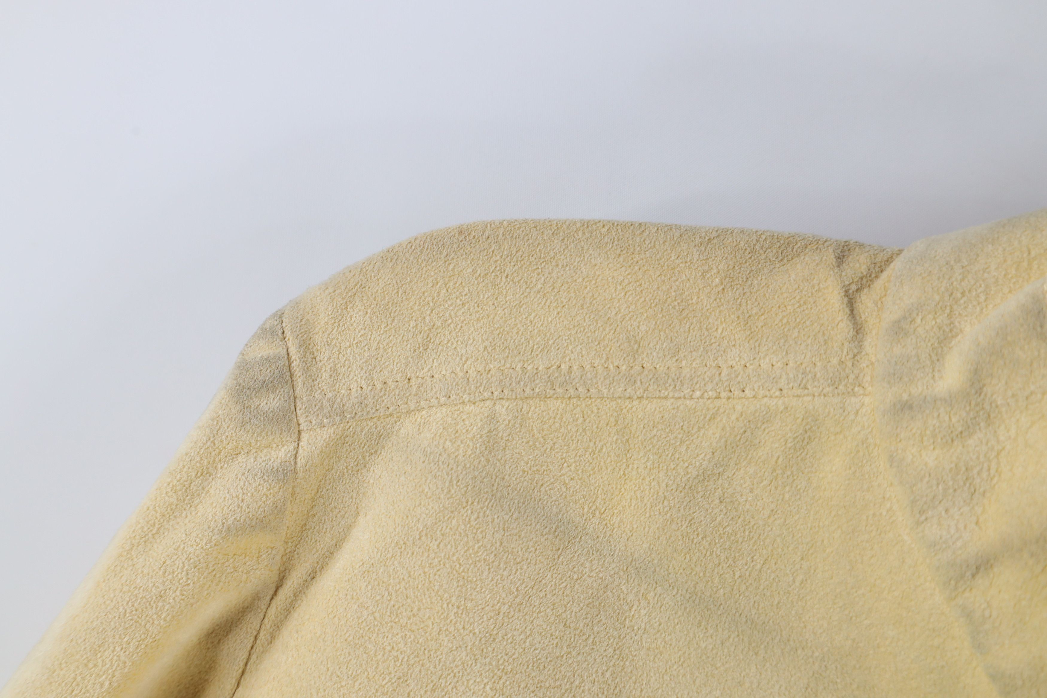 Vintage Vintage 60s Streetwear Ultra Suede Bomber Jacket Beige Size M / US 6-8 / IT 42-44 - 6 Thumbnail