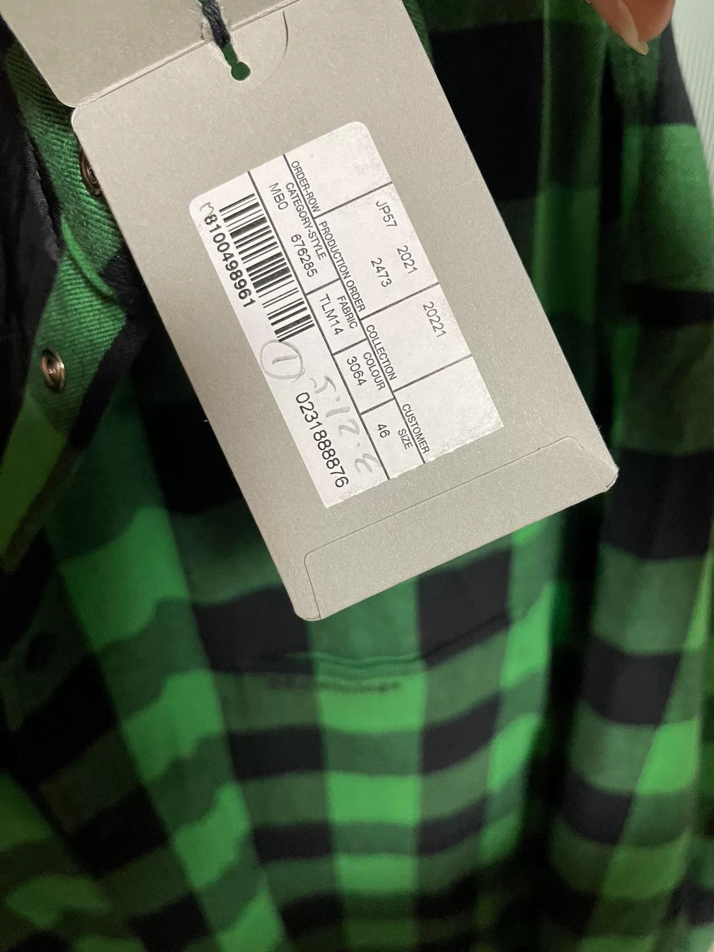 Balenciaga balenciaga green plaid long sleeve shirt Size US L / EU 52-54 / 3 - 5 Thumbnail