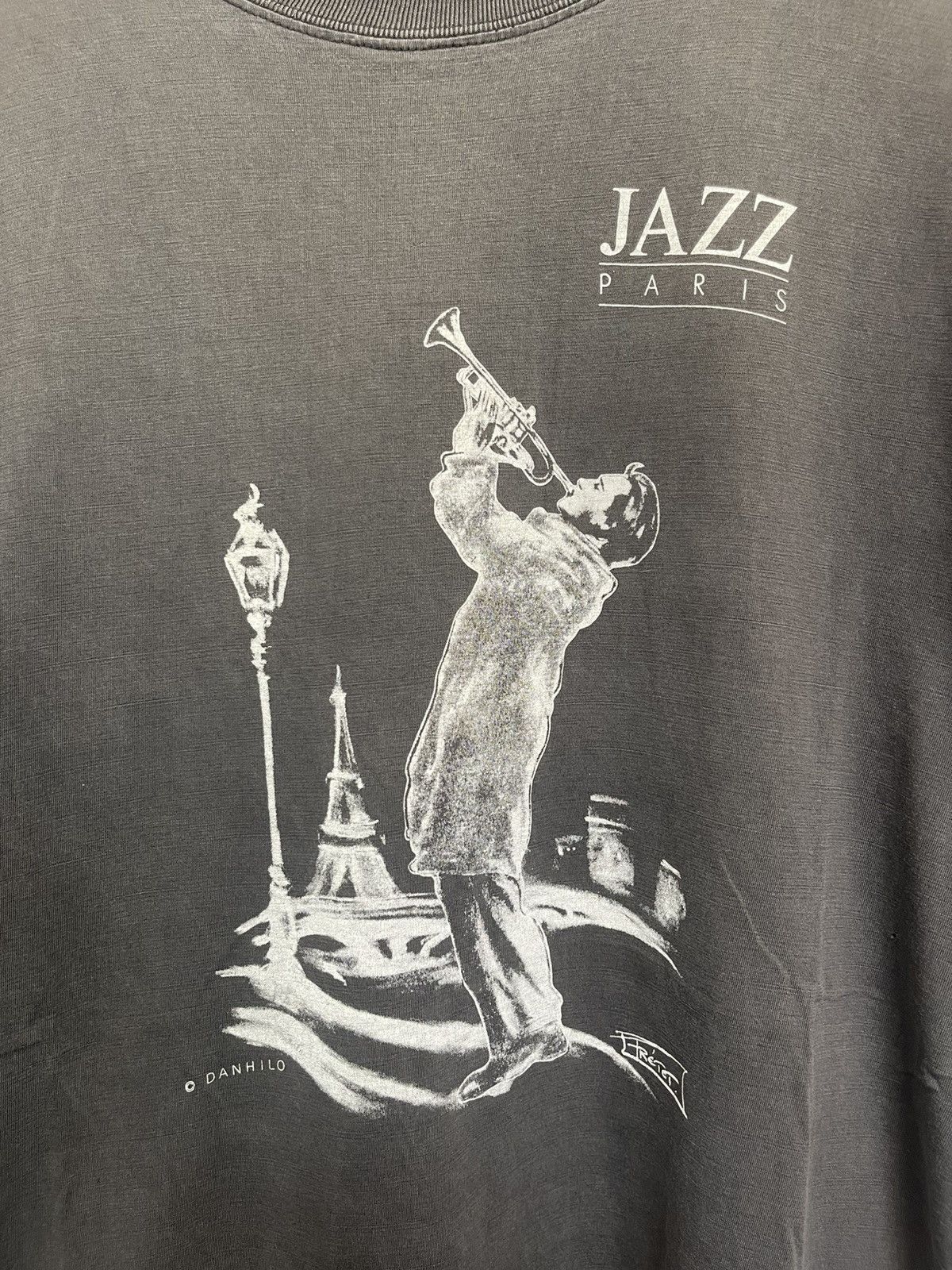 Vintage Vintage Jazz Paris DANHILO T shirt L Size US L / EU 52-54 / 3 - 2 Thumbnail