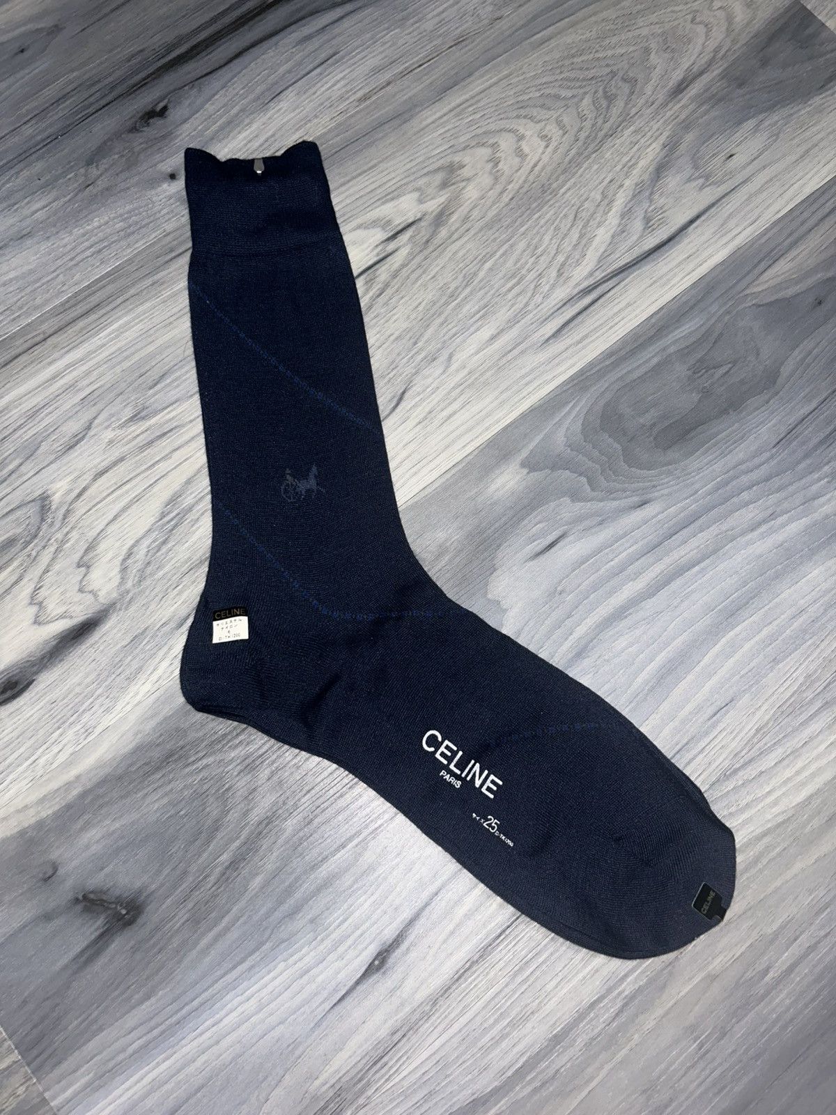Celine Celine Navy Blue Men’s Dress Socks Size ONE SIZE - 3 Thumbnail