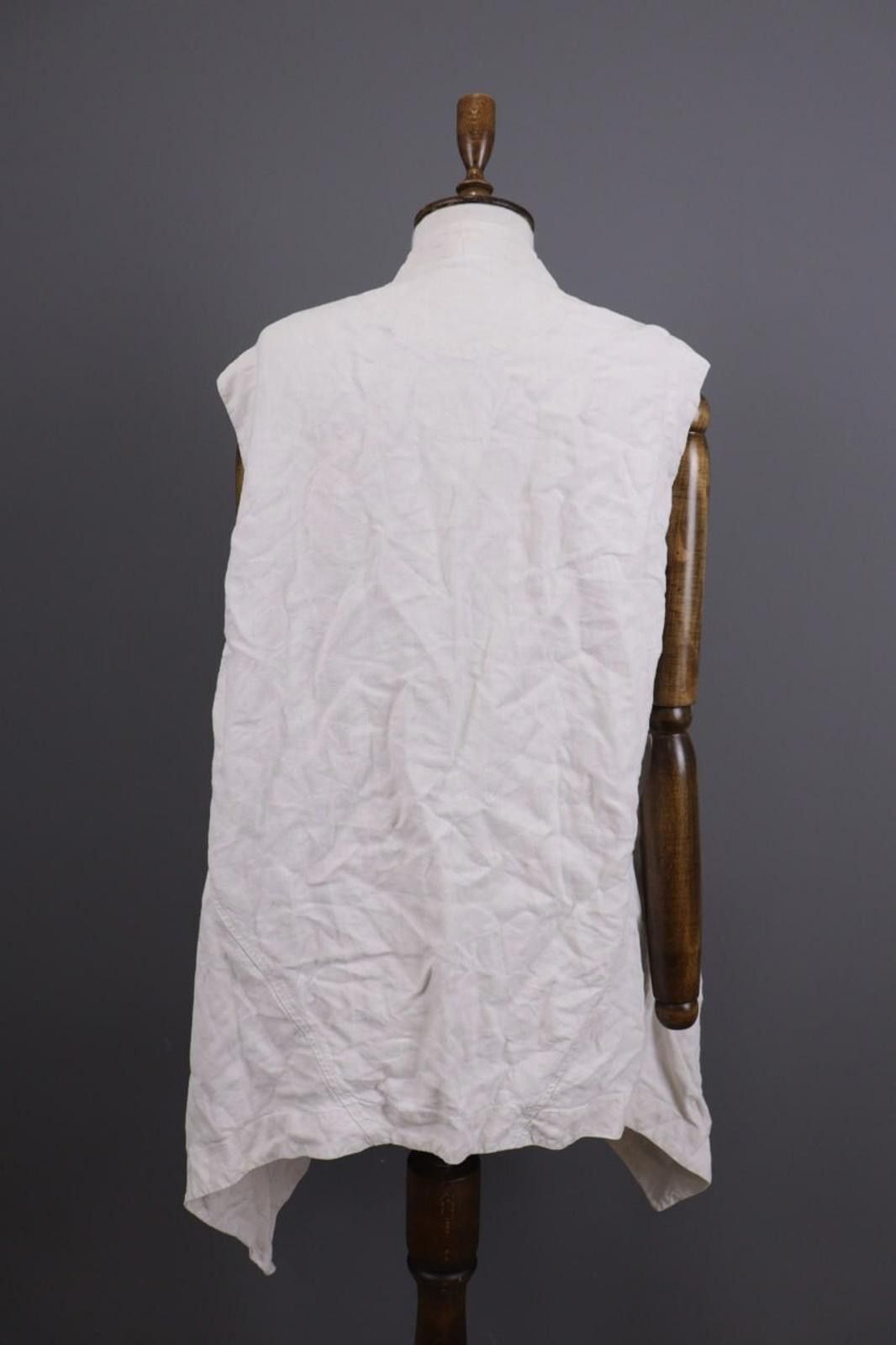 Oscar De La Renta Oska Regular Beige Open Front Linen Cardigan Sweater Size 3 Size M / US 6-8 / IT 42-44 - 9 Thumbnail
