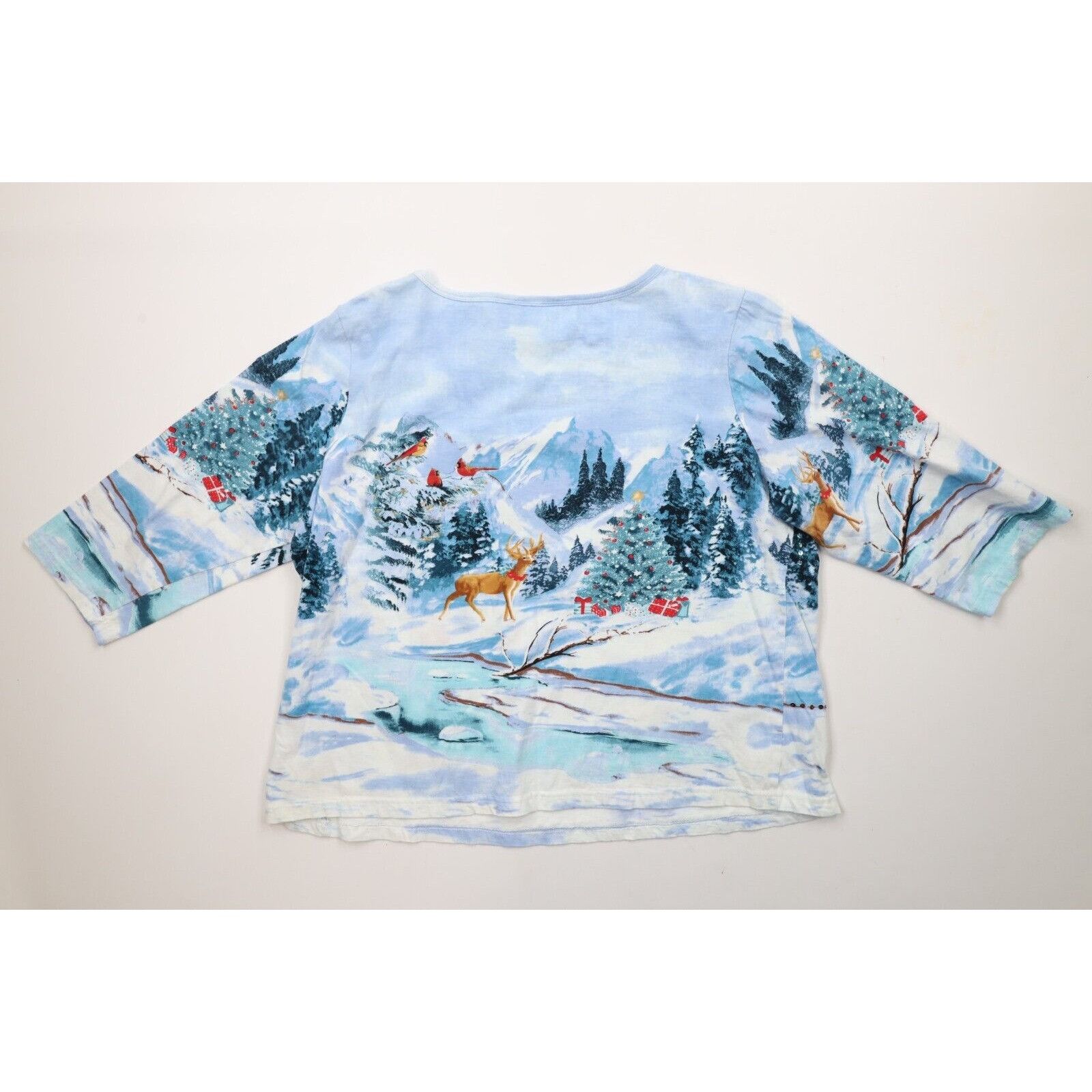 Vintage Vintage 90s Streetwear Christmas All Over Print T-Shirt Size XL / US 12-14 / IT 48-50 - 7 Thumbnail