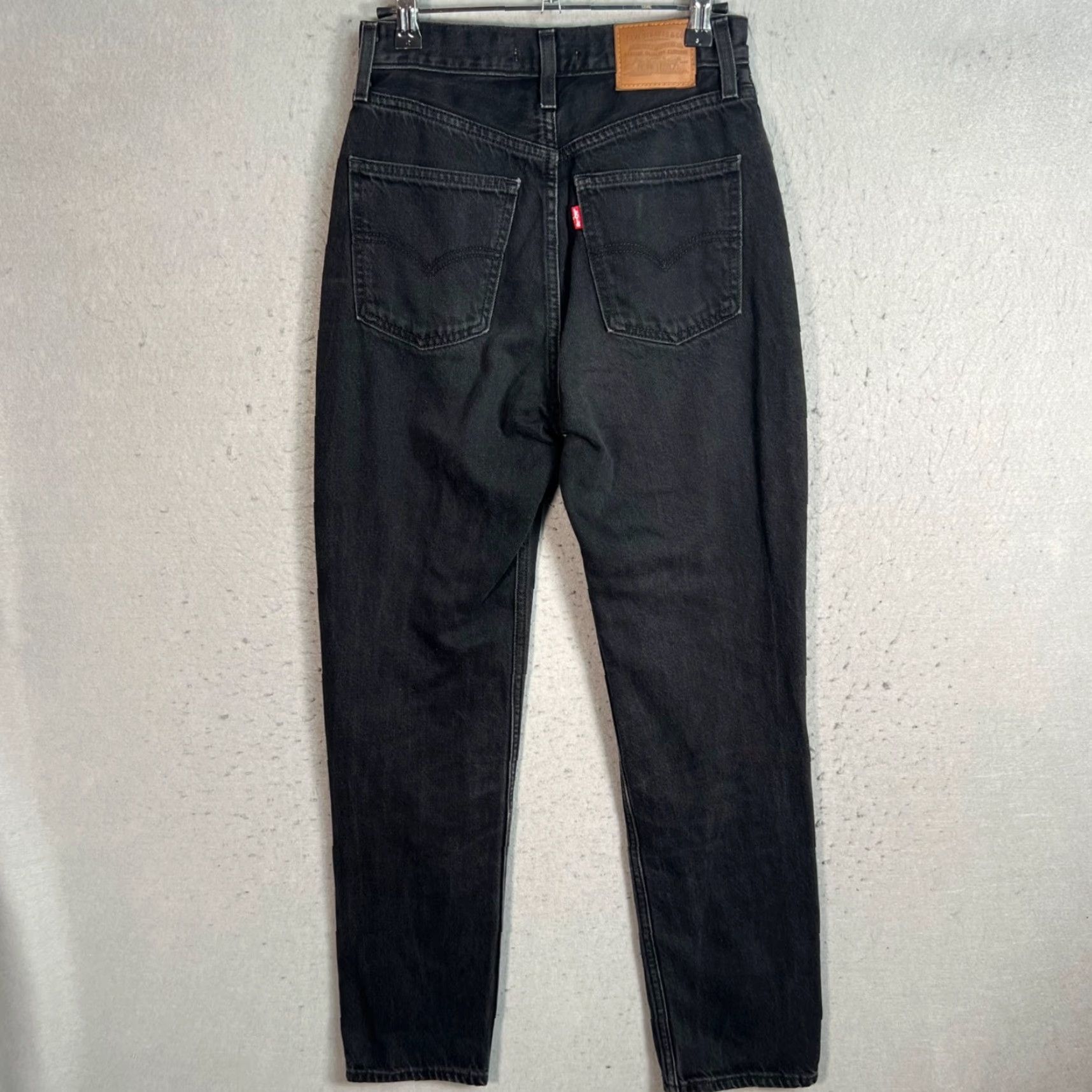 Levi's VINTAGE Levis Jeans 70s High Slim Straight Black Womens Size 26 x 31 Cotton Blend Denim Size 26" / US 2 / IT 38 - 2 Thumbnail