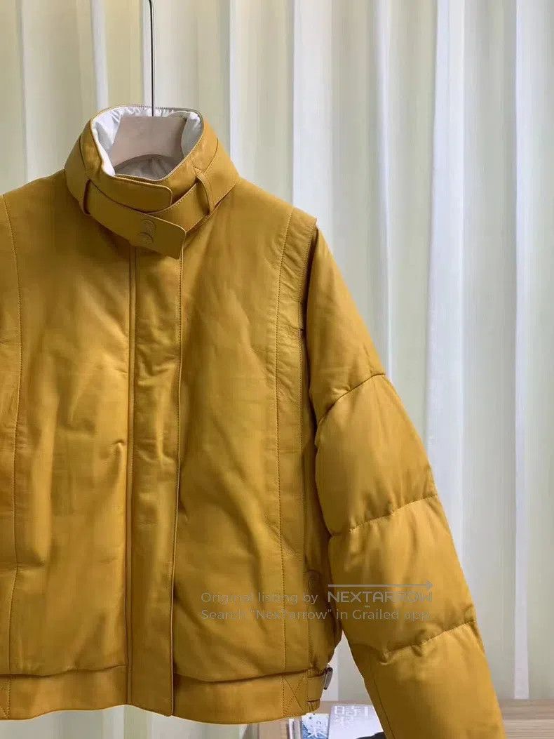 Hermes Hermes Show Model Lamb Leather Down Jacket Size XXS / US 00 / IT 34 - 2 Thumbnail
