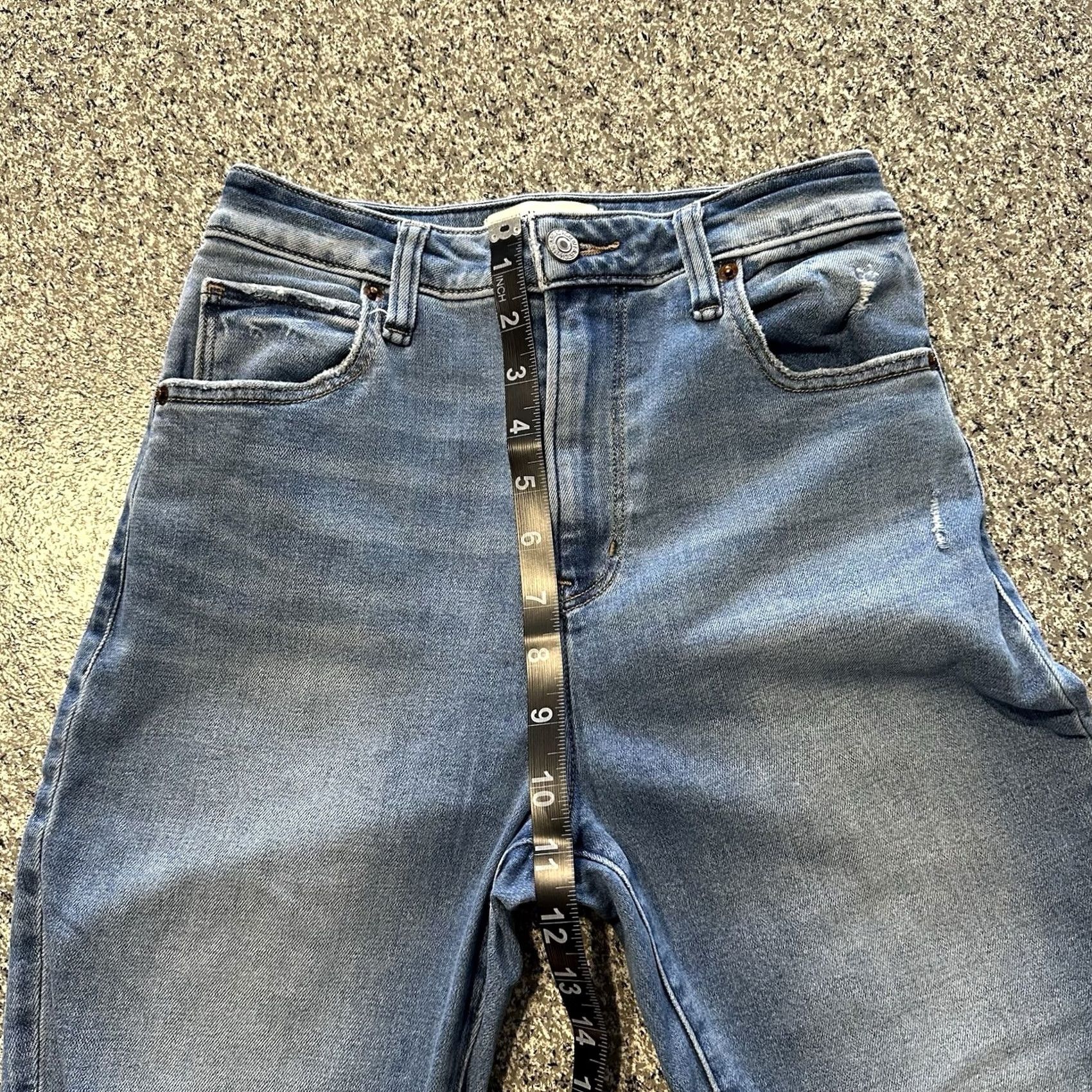 Abercrombie & Fitch Abercrombie & Fitch Jeans Womens 2 26x27 High Rise Super Skinny Ankle Raw Hem Blue 5-Pocket Denim Stretch Womens Jeans Size 42" / US 20 - 7 Thumbnail
