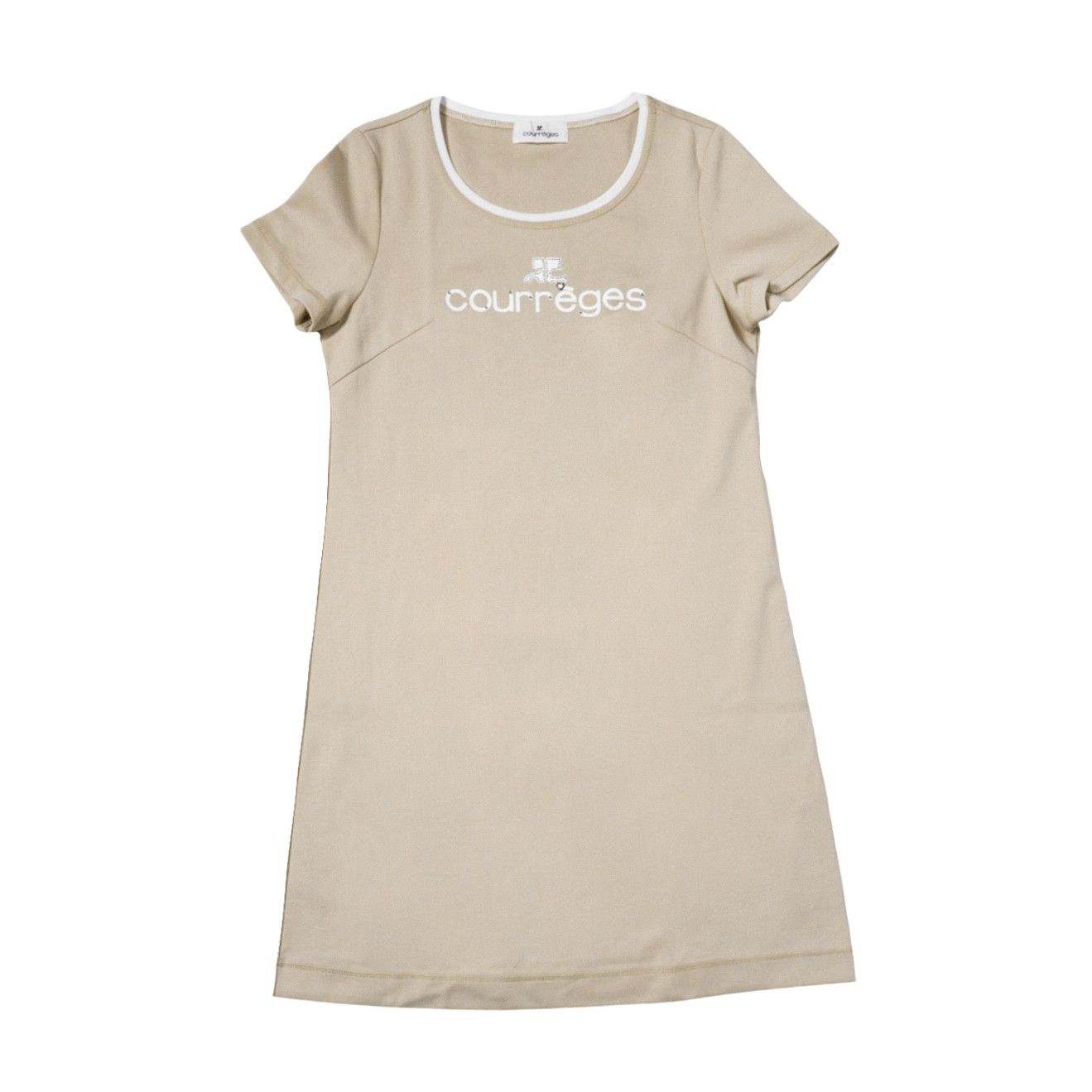 Courreges Courrèges Rhinestone Embellished Logo Print T-shirt Dress Size S / US 4 / IT 40 - 1 Thumbnail