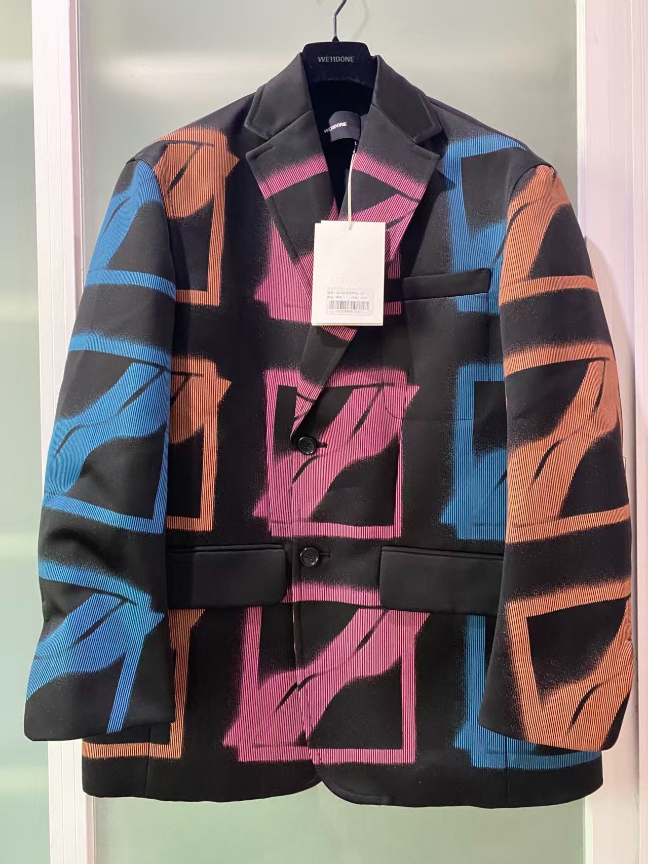 WE11DONE we11done Large Logo All-Over Print Blazer Size US XS / EU 42 / 0 - 1 Thumbnail