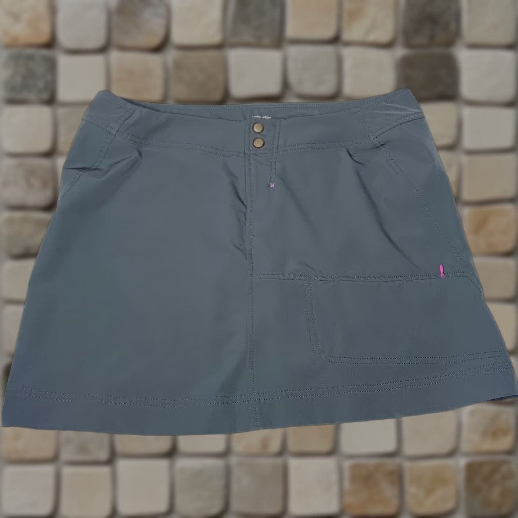Vintage Title Nine Skirt Size 10 Athletic Performance Gray Stretch Short Athleisure Mini Women's Skirt Pockets Zip Pocket Reg Regular 32" Waist 42" Hips Size 32" / US 10 / IT 46 - 1 Thumbnail