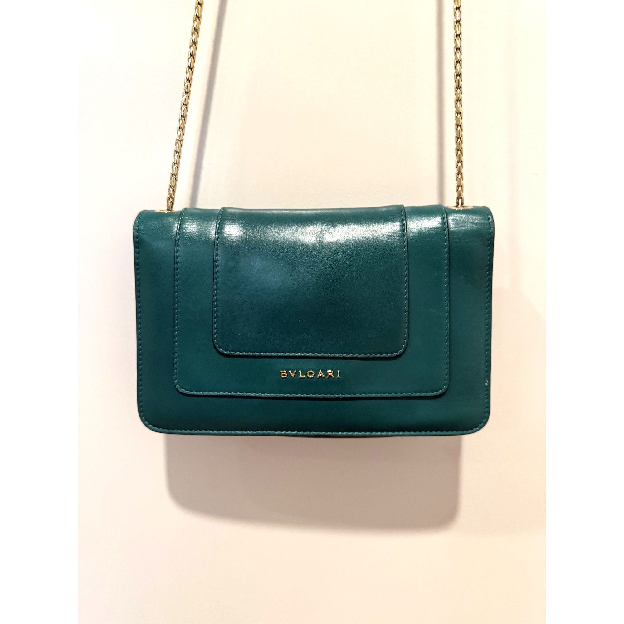 Bvlgari Bvlgari Serpenti Forever Emerald Green Leather Crossbody Bag Size ONE SIZE - 2 Thumbnail