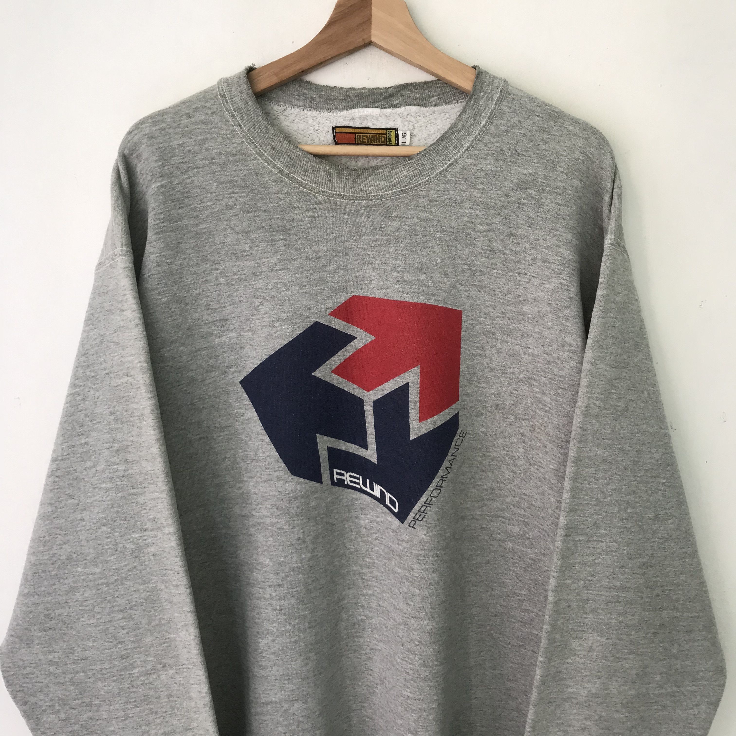 Vintage Vintage 90's Retro Rewind Graphic Grey Sweatshirt - 618 Size US L / EU 52-54 / 3 - 3 Thumbnail