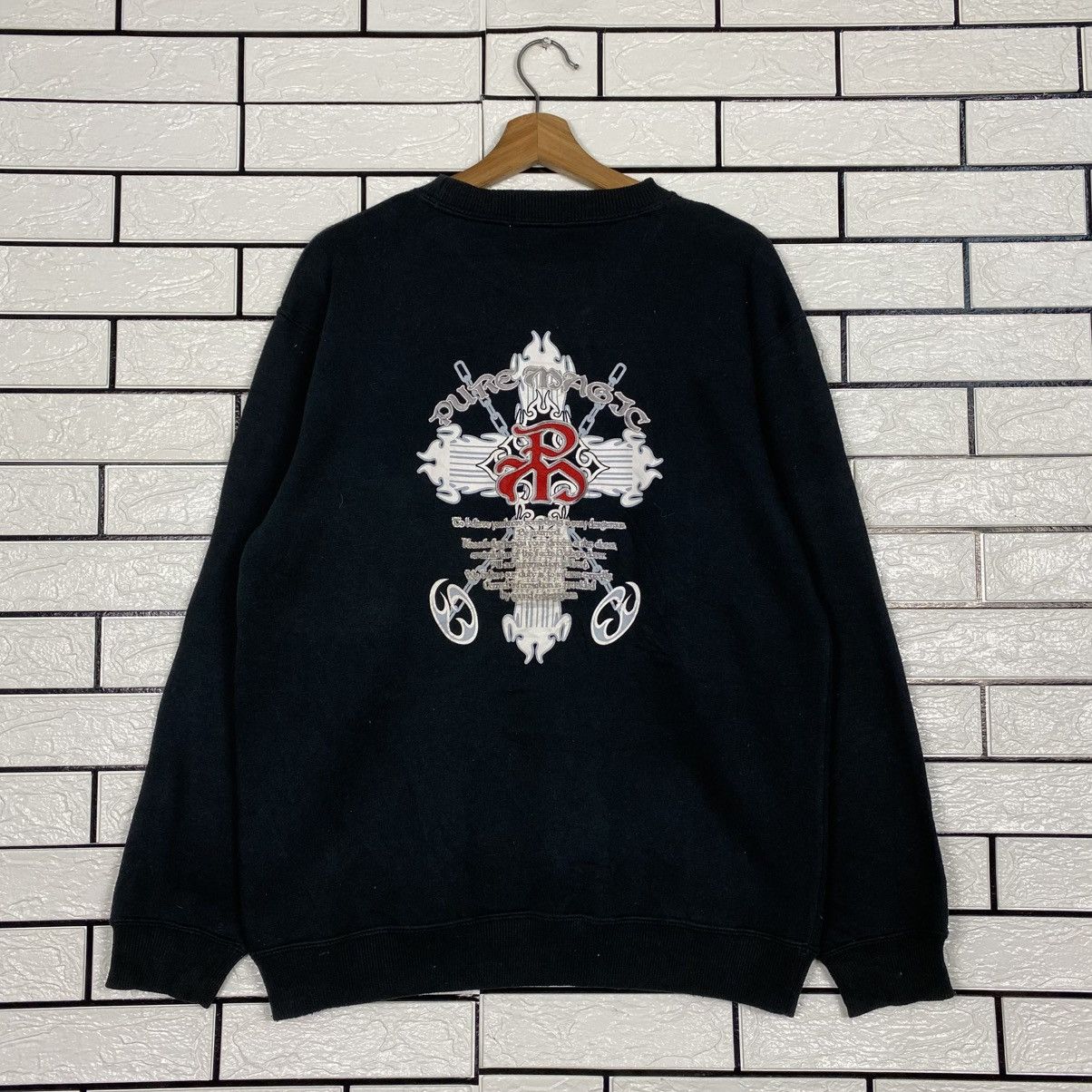 Japanese Brand 📌Vintage Sweatshirt Greetwood Big Logo Cross Design Size US L / EU 52-54 / 3 - 9 Thumbnail