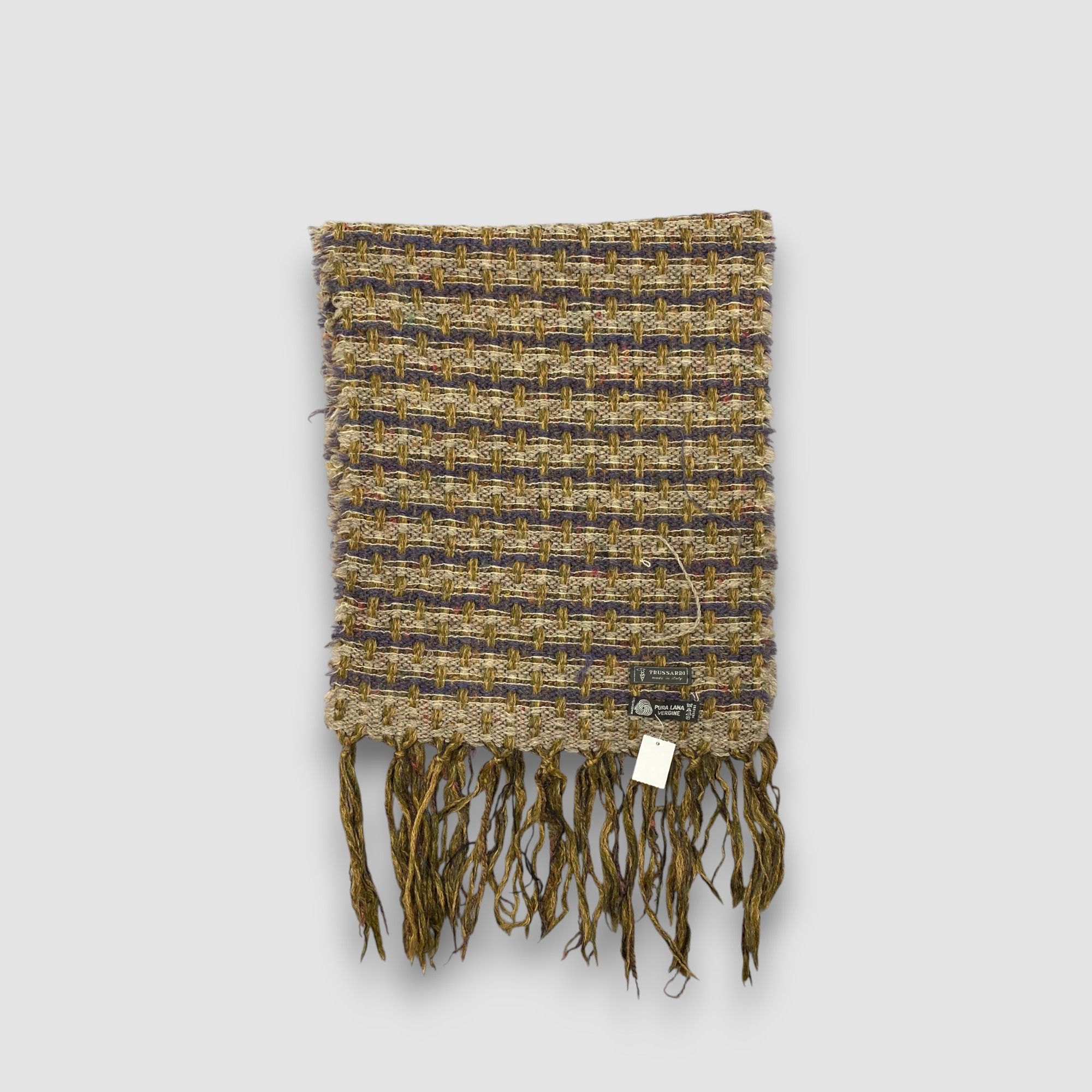 Trussardi Vintage Trussardi Scarf Crochet Wool Fringe Winter Scarves Size ONE SIZE - 3 Thumbnail