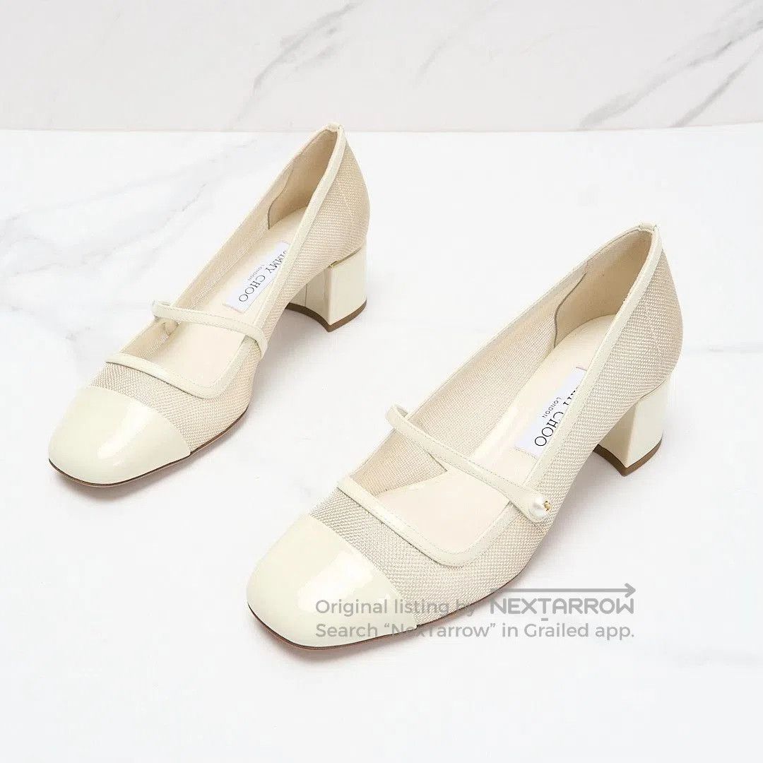 Jimmy Choo Jimmy Choo Women's Elisa 45 Square Toe Block Heel. Size US 6 / IT 36 - 2 Thumbnail
