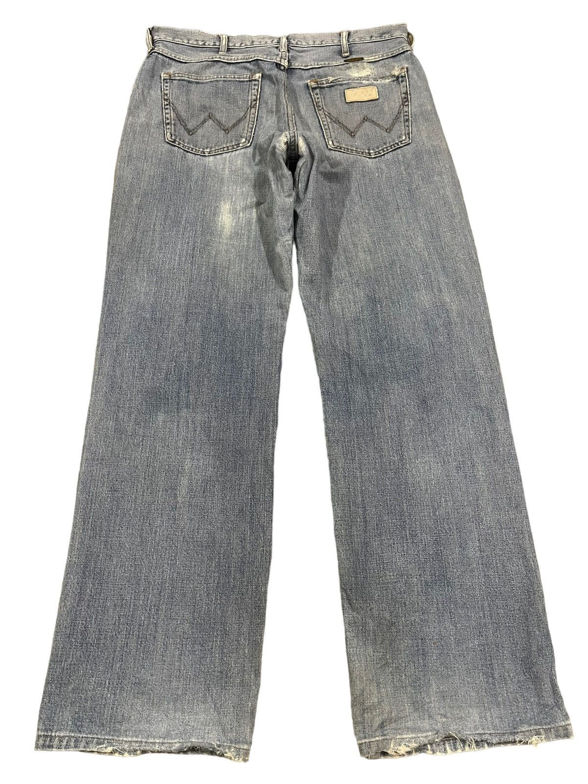 Wrangler Vintage Wrangler Classic Blue Wash Distressed Baggy Jeans Size US 32 / EU 48 - 2 Thumbnail