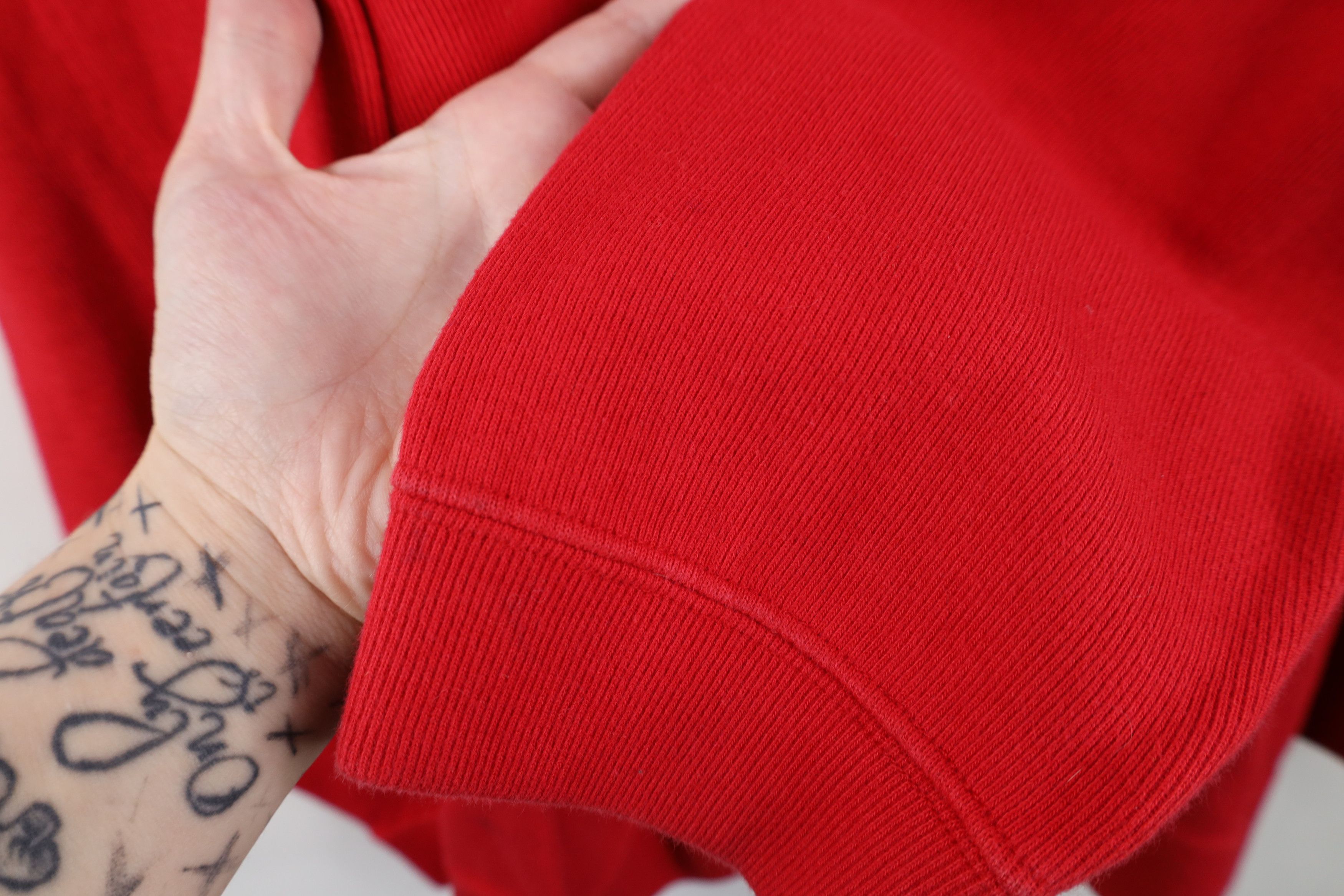 Columbia Vintage 90s Columbia Heavy Ribbed Knit Half Zip Sweater Red Size US L / EU 52-54 / 3 - 8 Thumbnail