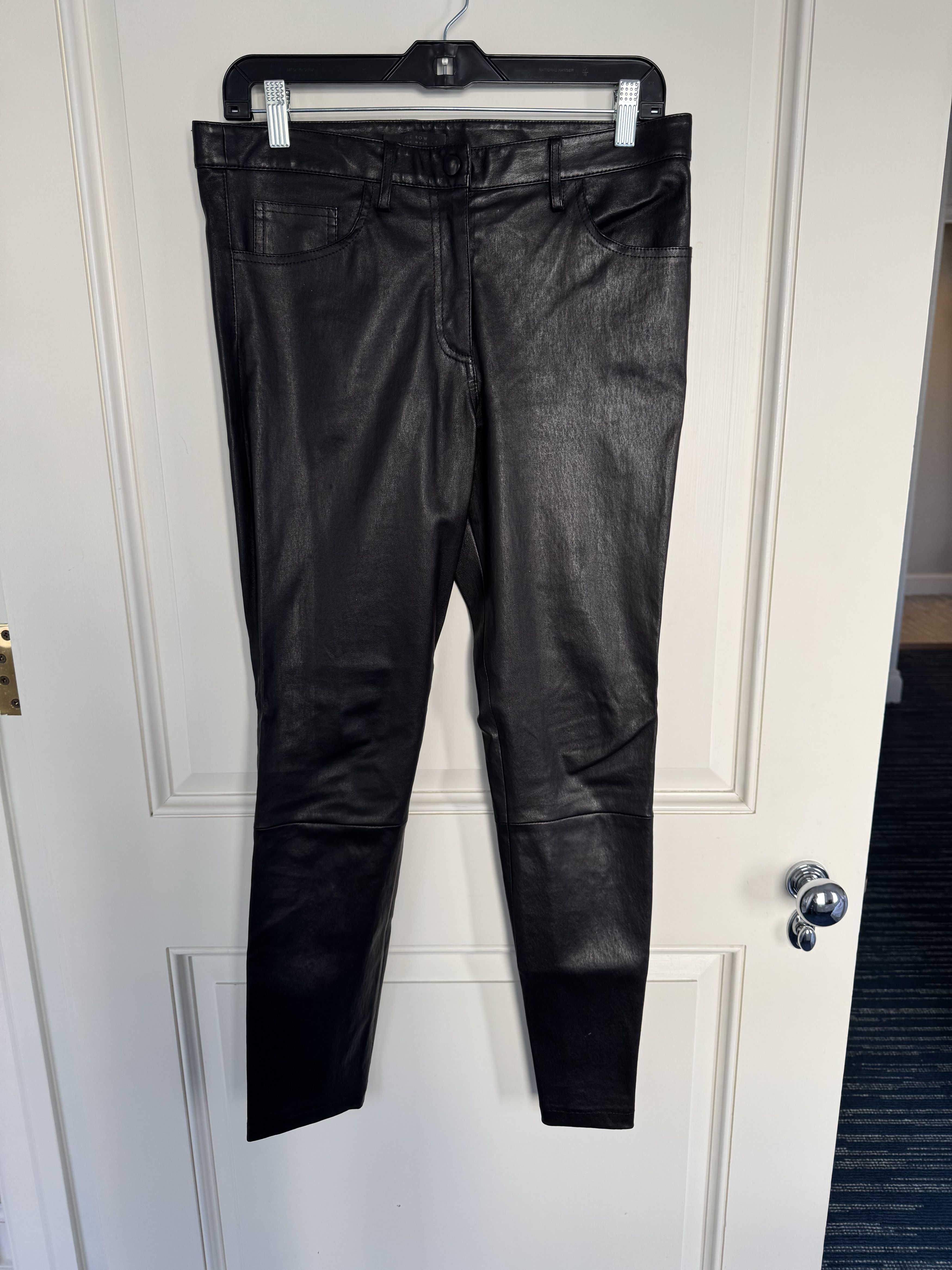 The Row The Row Slim Fit Black Leather Pant Size 28" / US 6 / IT 42 - 6 Thumbnail