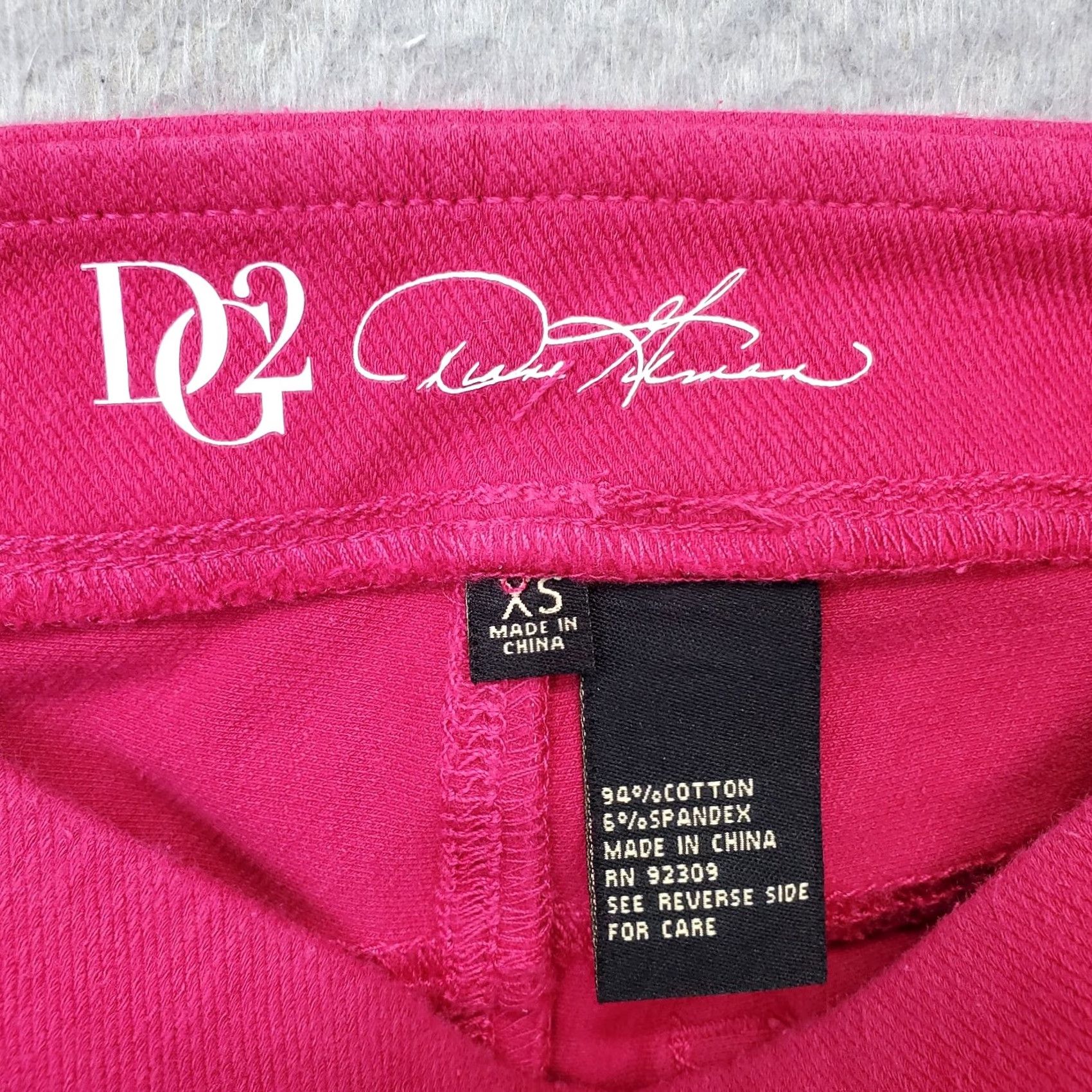 Denime Diane Gilman DG2 Skinny Jeans Womens XS Pink Denim Stretch Flat Front Pull On Jeans Size 26" / US 2 / IT 38 - 7 Thumbnail