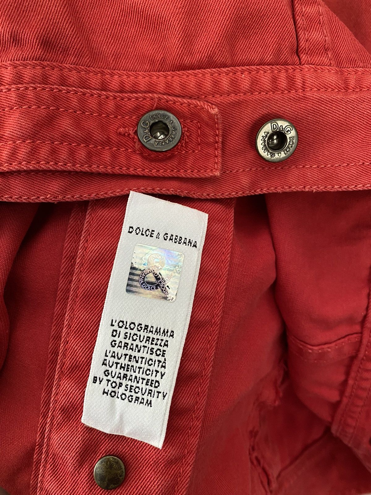 Dolce & Gabbana 2000s DG red lights trucker Jacket Size US XS / EU 42 / 0 - 15 Thumbnail