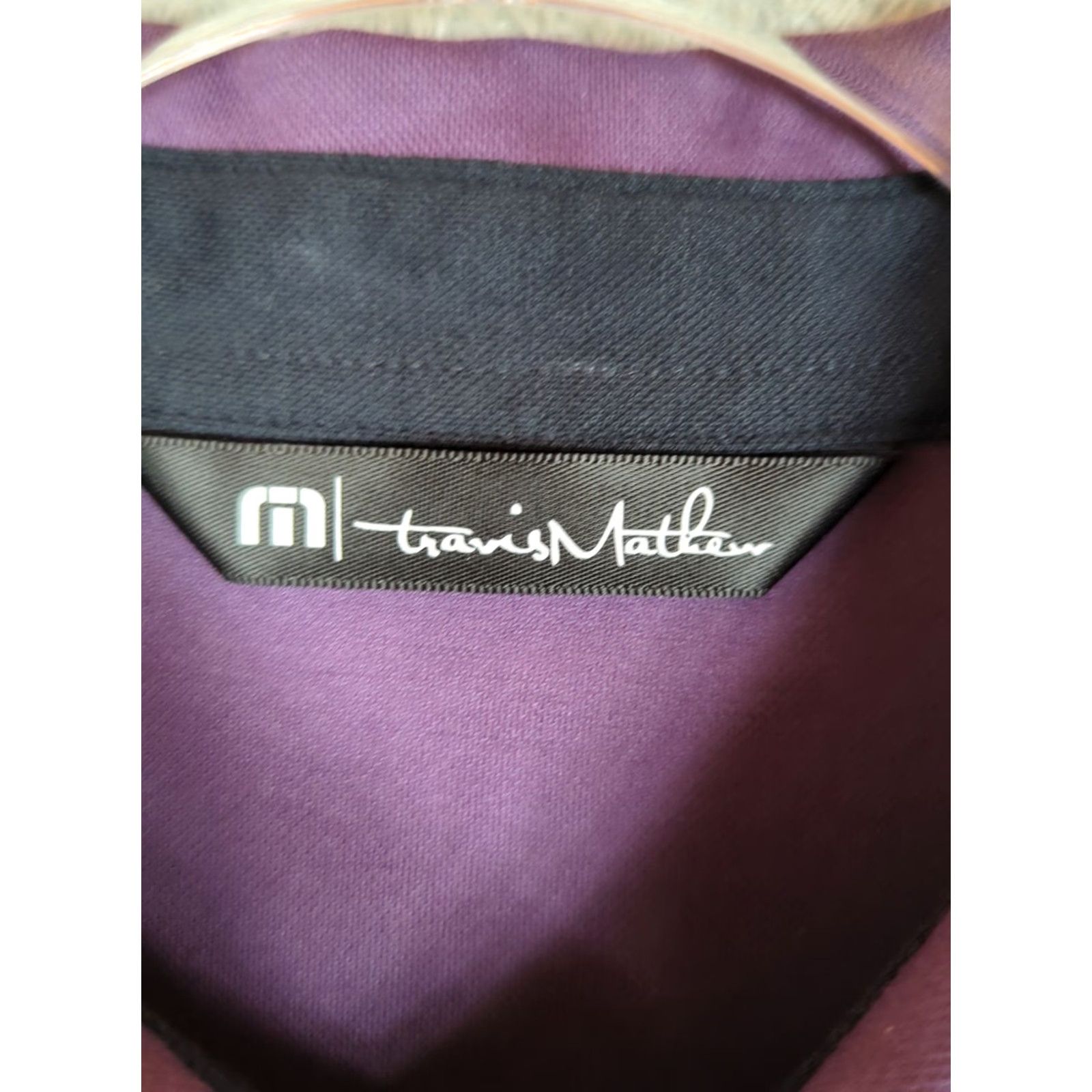 TravisMathew Travis Mathew Polo Shirt Golf PIMA Cotton Blend Solid Short Sleeve Purple/Black Regular Mens L Bushwood Country Club Polo Shirt Size US L / EU 52-54 / 3 - 3 Thumbnail