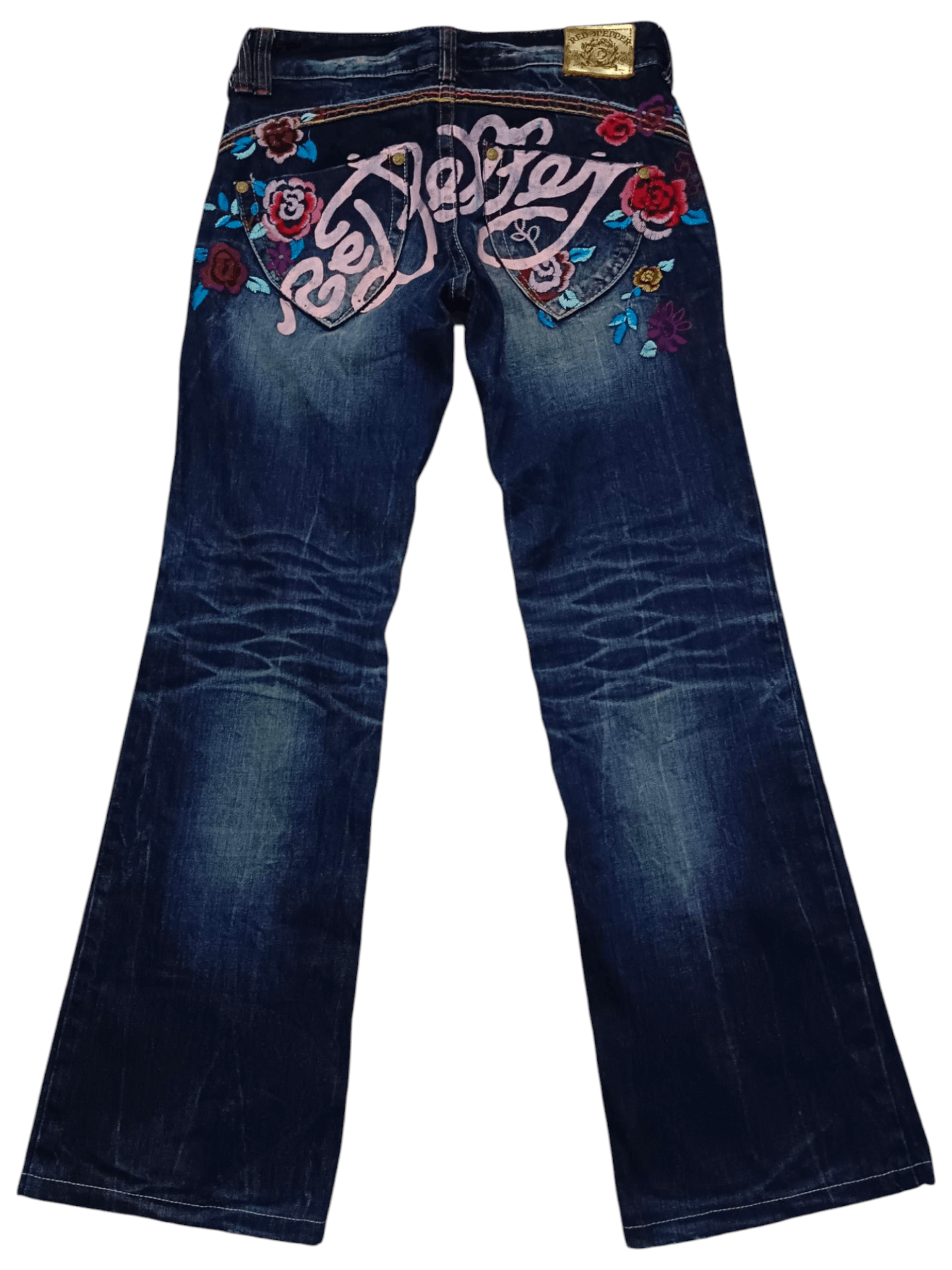 Japanese Brand Vintage Red Pepper Japan Flare Embroided Jeans Size US 30 / EU 46 - 1 Thumbnail