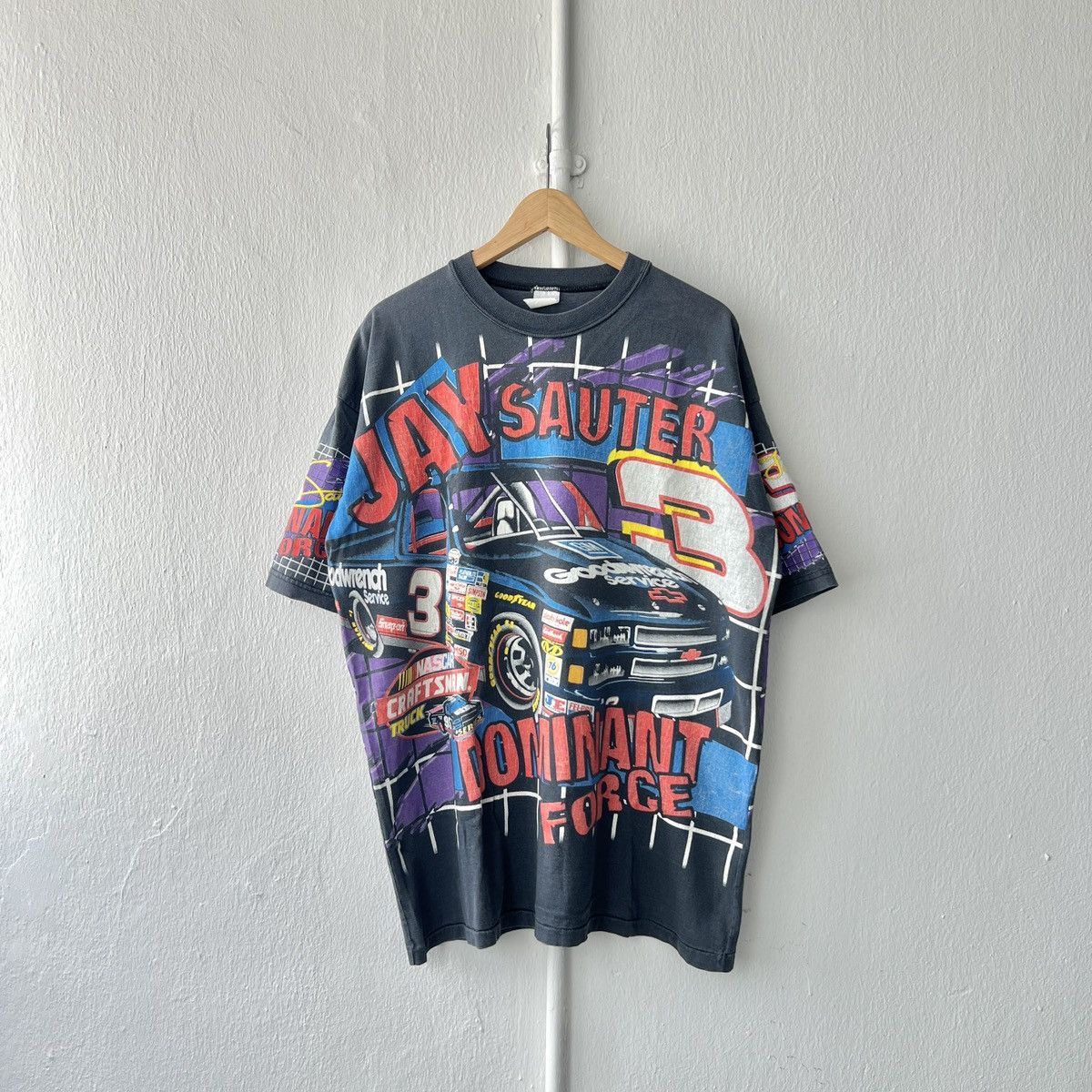 NASCAR × Vintage Vintage 90s Nascar Jay Sauter OVP Tee Size US XL / EU 56 / 4 - 1 Thumbnail