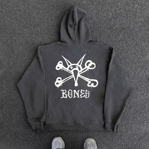 VIBE Vintage Street Hip Hop Skull Print Hooded Sweatshirt Size US L / EU 52-54 / 3 - 7 Thumbnail