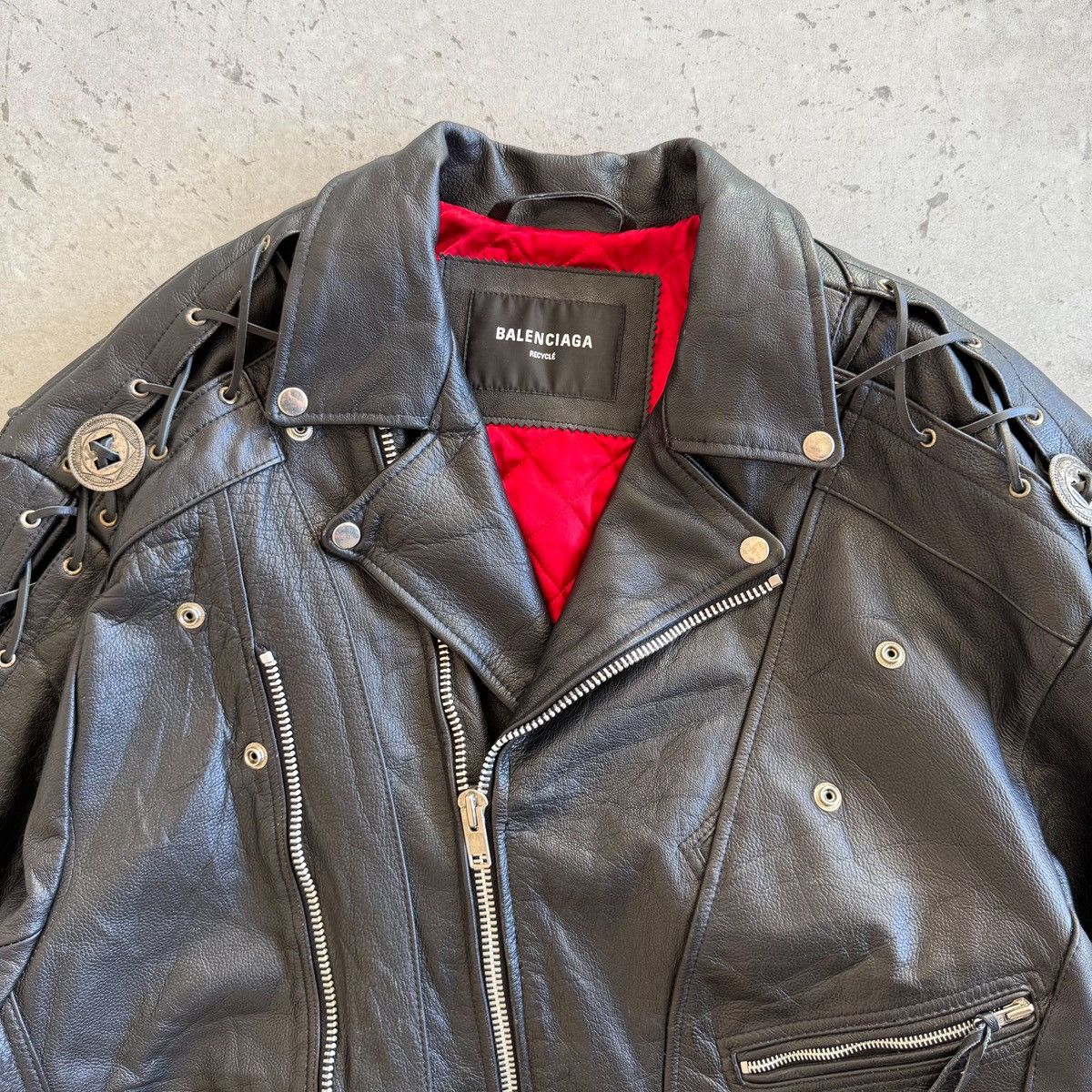 Balenciaga Balenciaga Fringed-Upcycled Leather Jacket Size US M / EU 48-50 / 2 - 3 Thumbnail