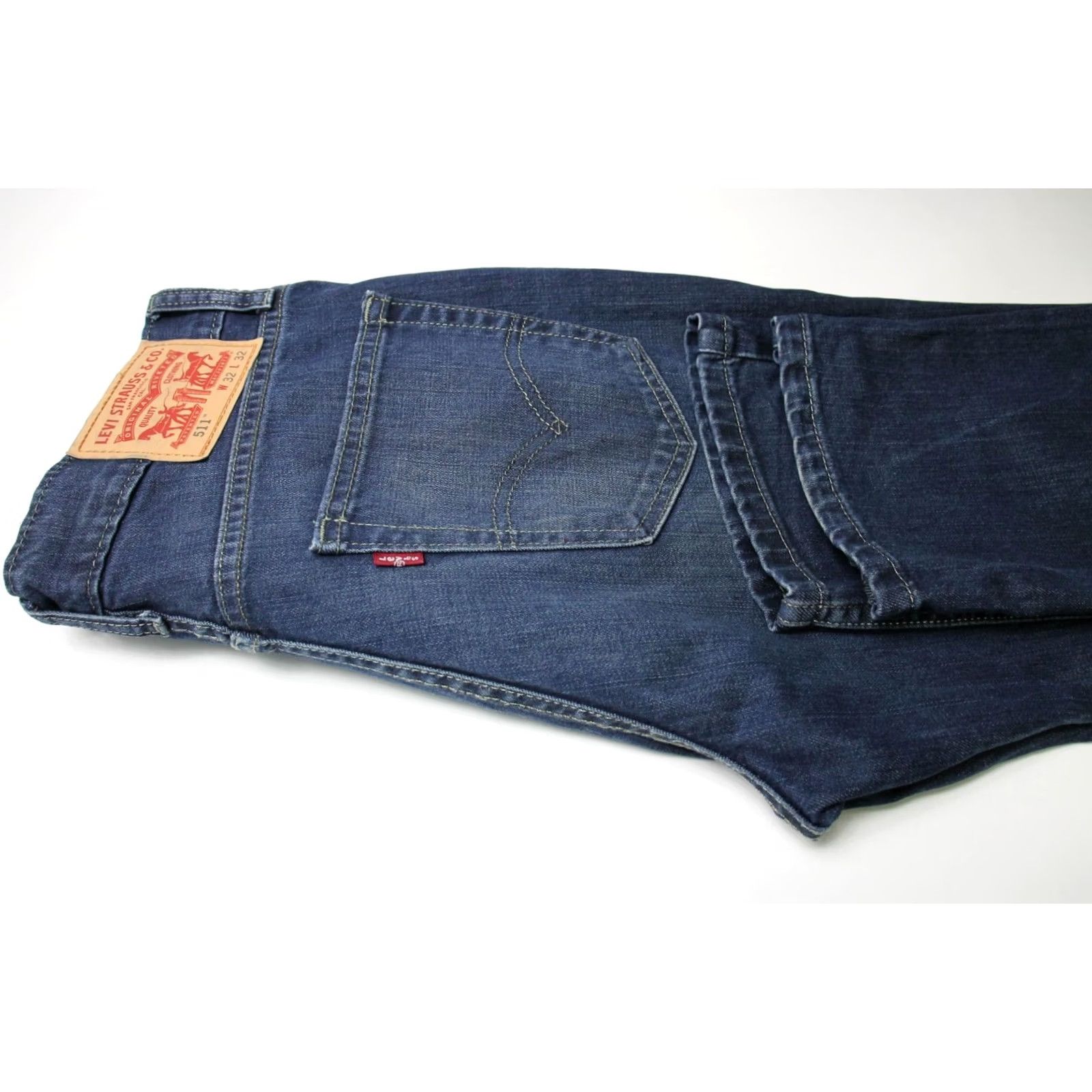 Levi's LEVI'S 511 Jeans Men's W32/L32 Denim Blue Faded Whiskered Zip Fly Regular Fit Tapered Style Jeans Size US 32 / EU 48 - 5 Thumbnail