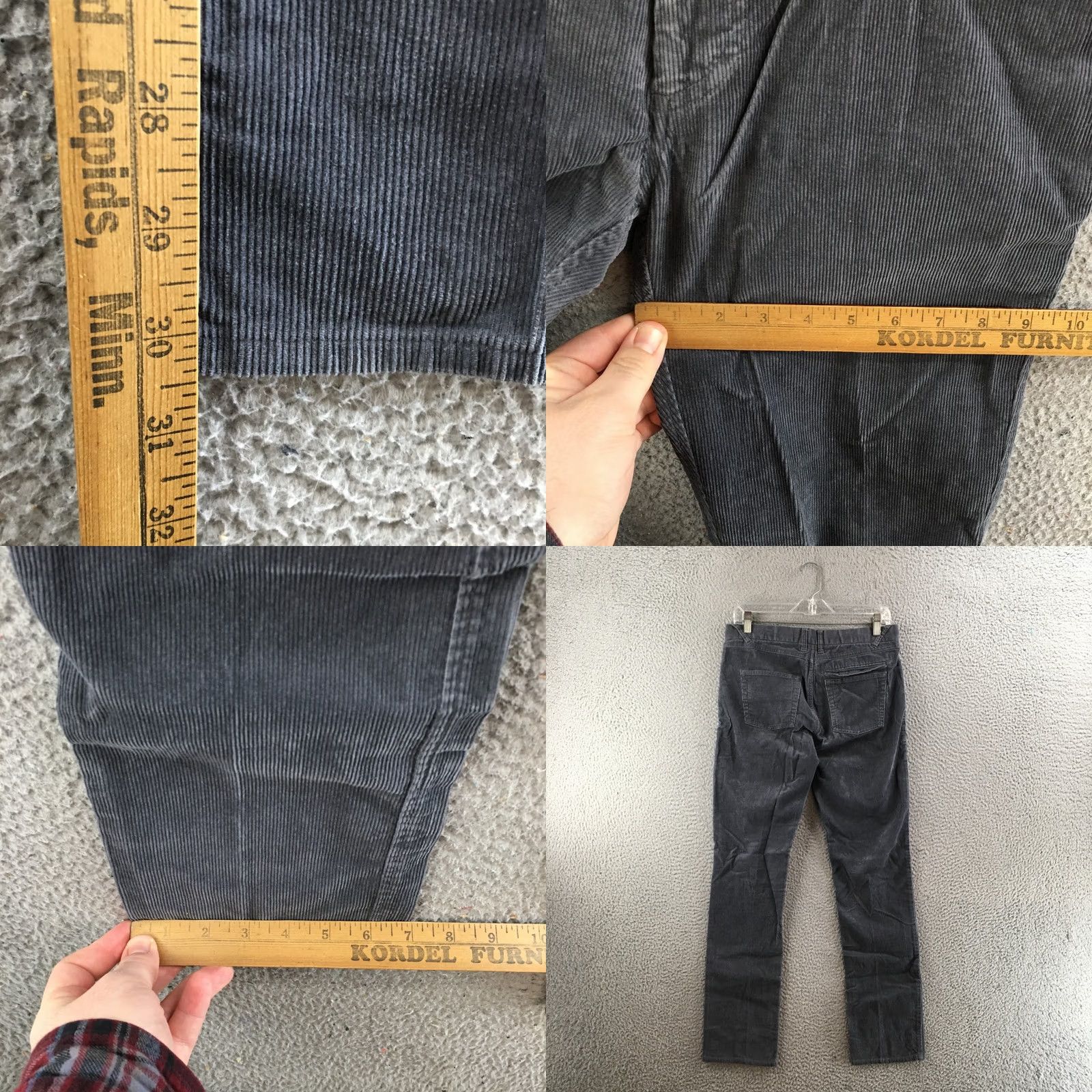 H&M H&M Corduroy Straight Leg Pants Mens 30 Gray Cotton Mid Rise Casual 5 Pockets Size US 30 / EU 46 - 8 Thumbnail