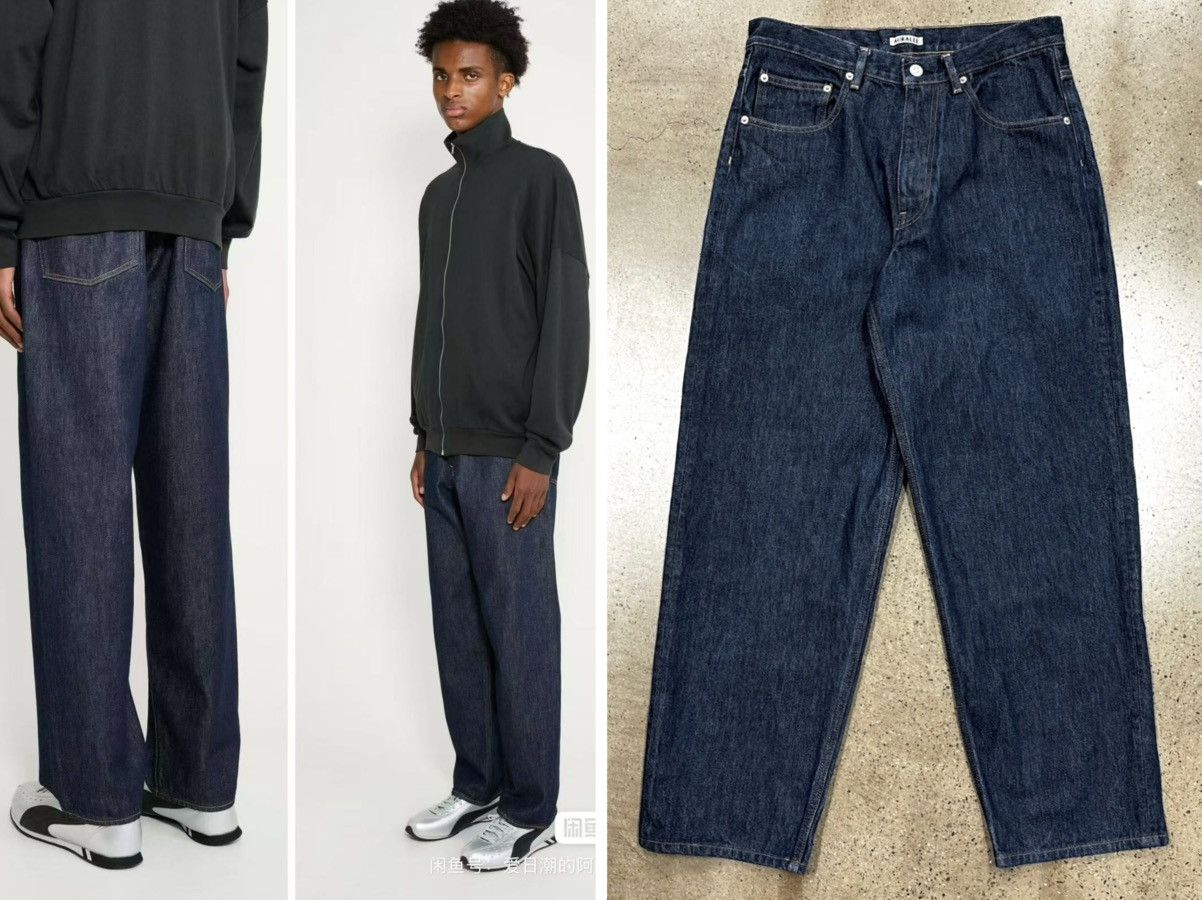 Auralee AURALEE 25 Hard Twist Denim Wide Pants Size US 32 / EU 48 - 1 Thumbnail