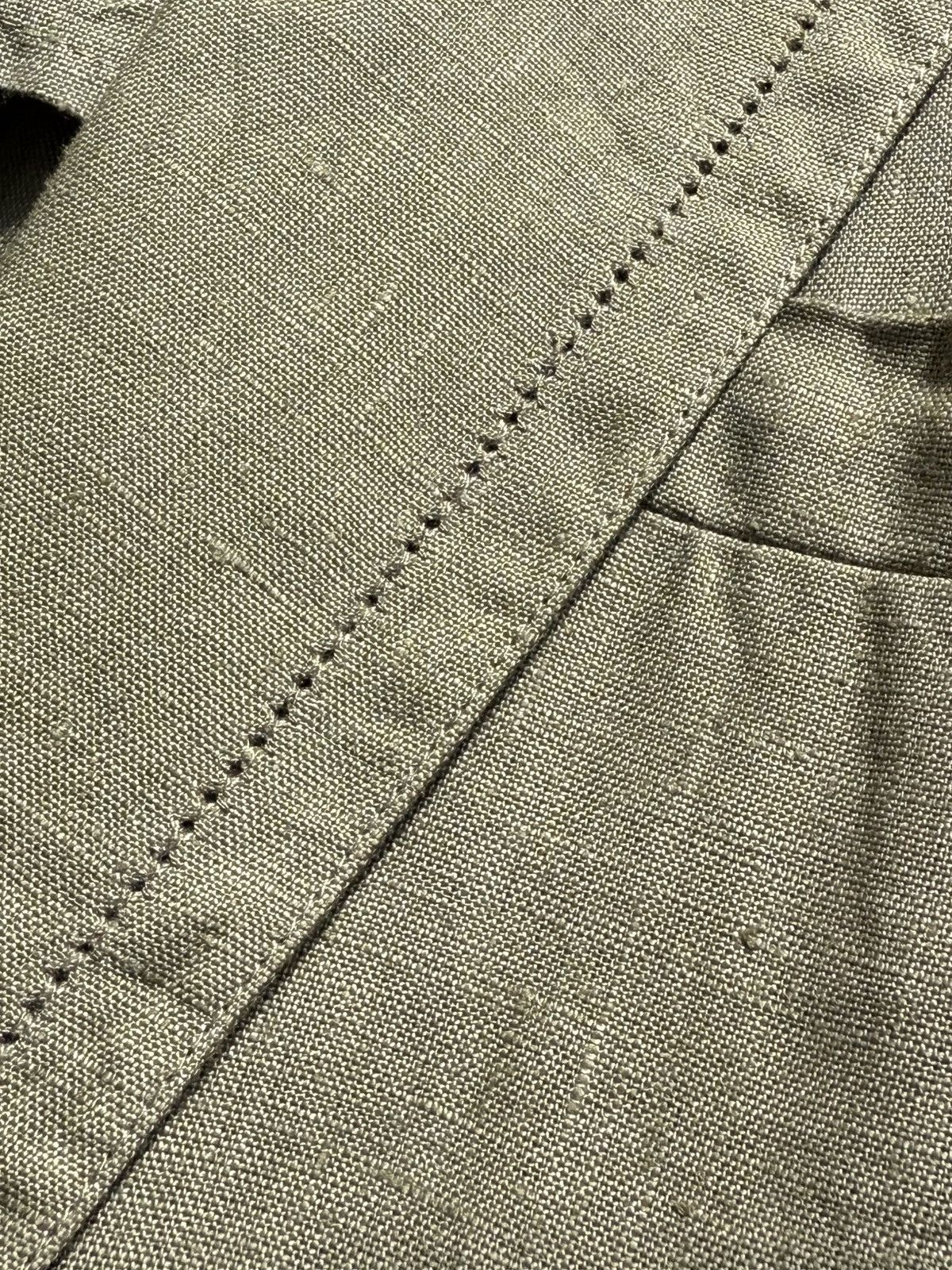 Issey Miyake Issey Miyake Tailored Linen Laurel Green Blazer Jacket Size 38R - 6 Thumbnail