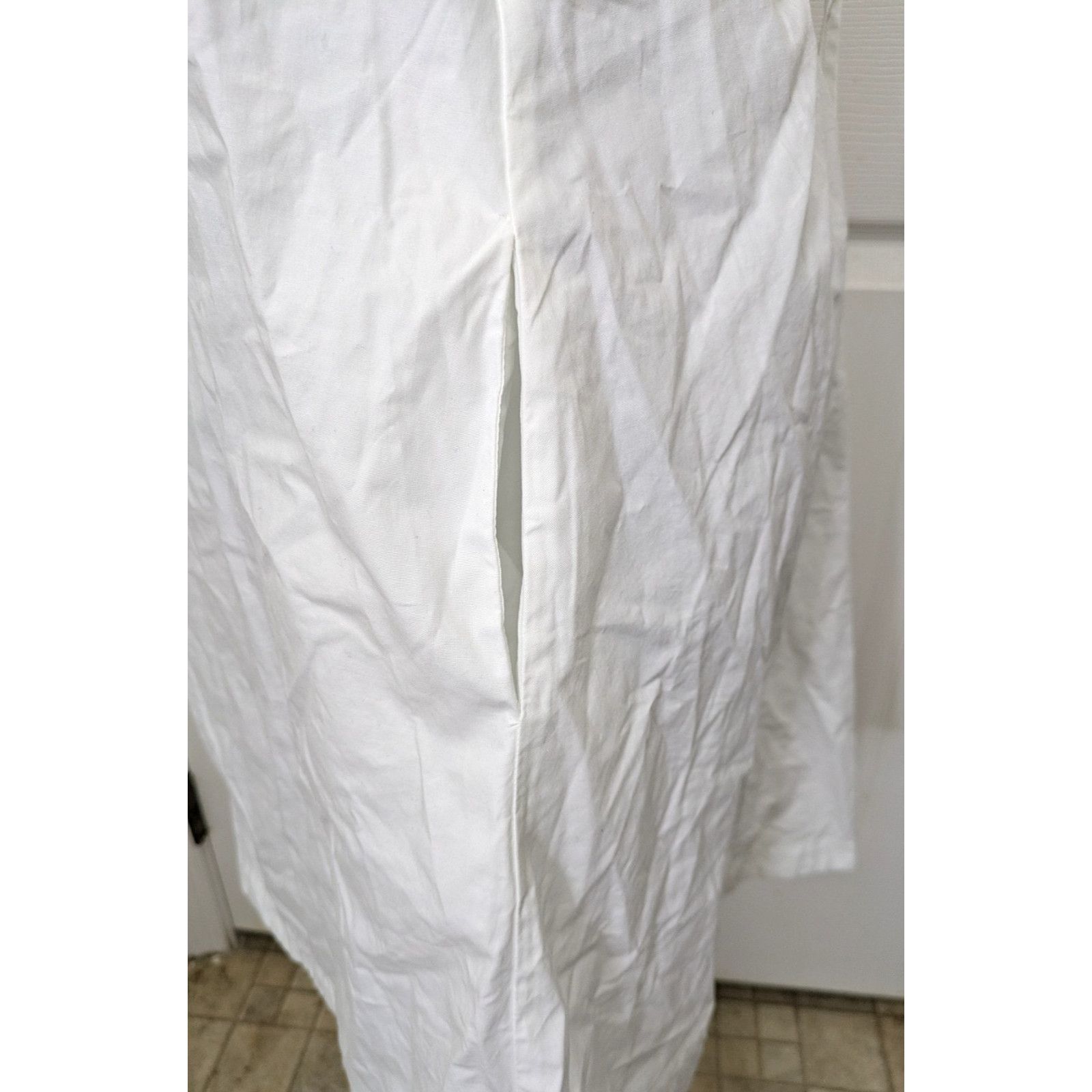 Target Basics Sleeveless Shift Mini Dress Pockets Tie Backs White Small Size S / US 4 / IT 40 - 3 Thumbnail