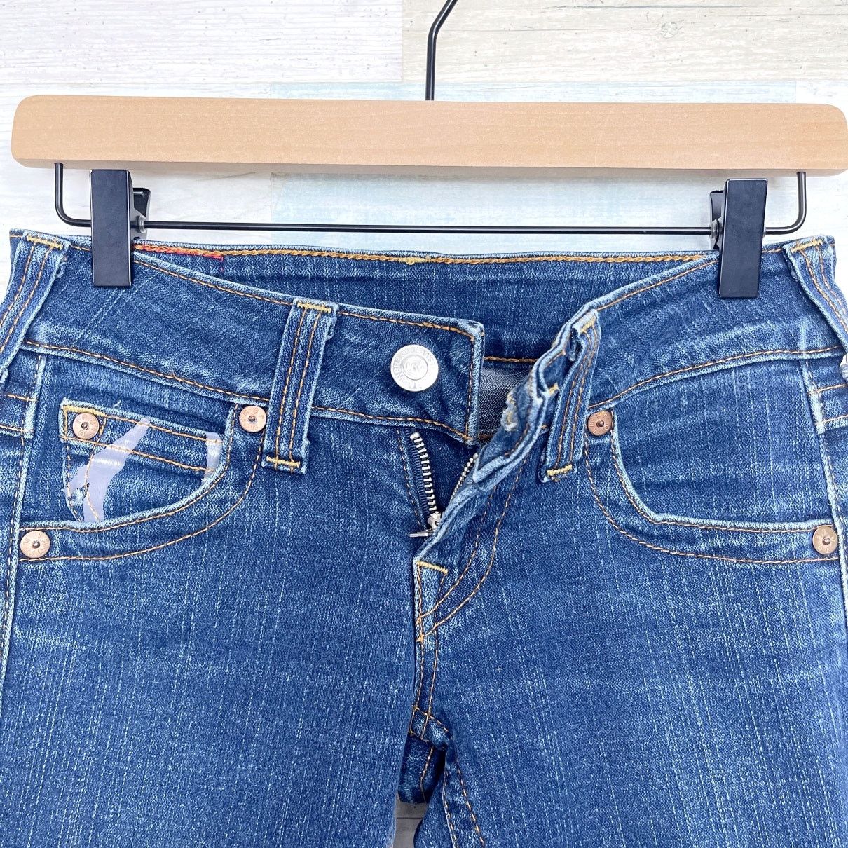 True Religion True Religion Joey Horseshoe Logo Jeans Dark Wash Womens 26 Size 26" / US 2 / IT 38 - 3 Thumbnail