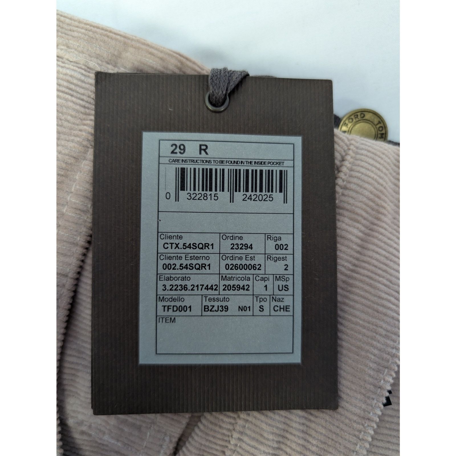 Tom Ford o1rshd1 Slim Jeans in Light Rose Size US 29 - 22 Thumbnail