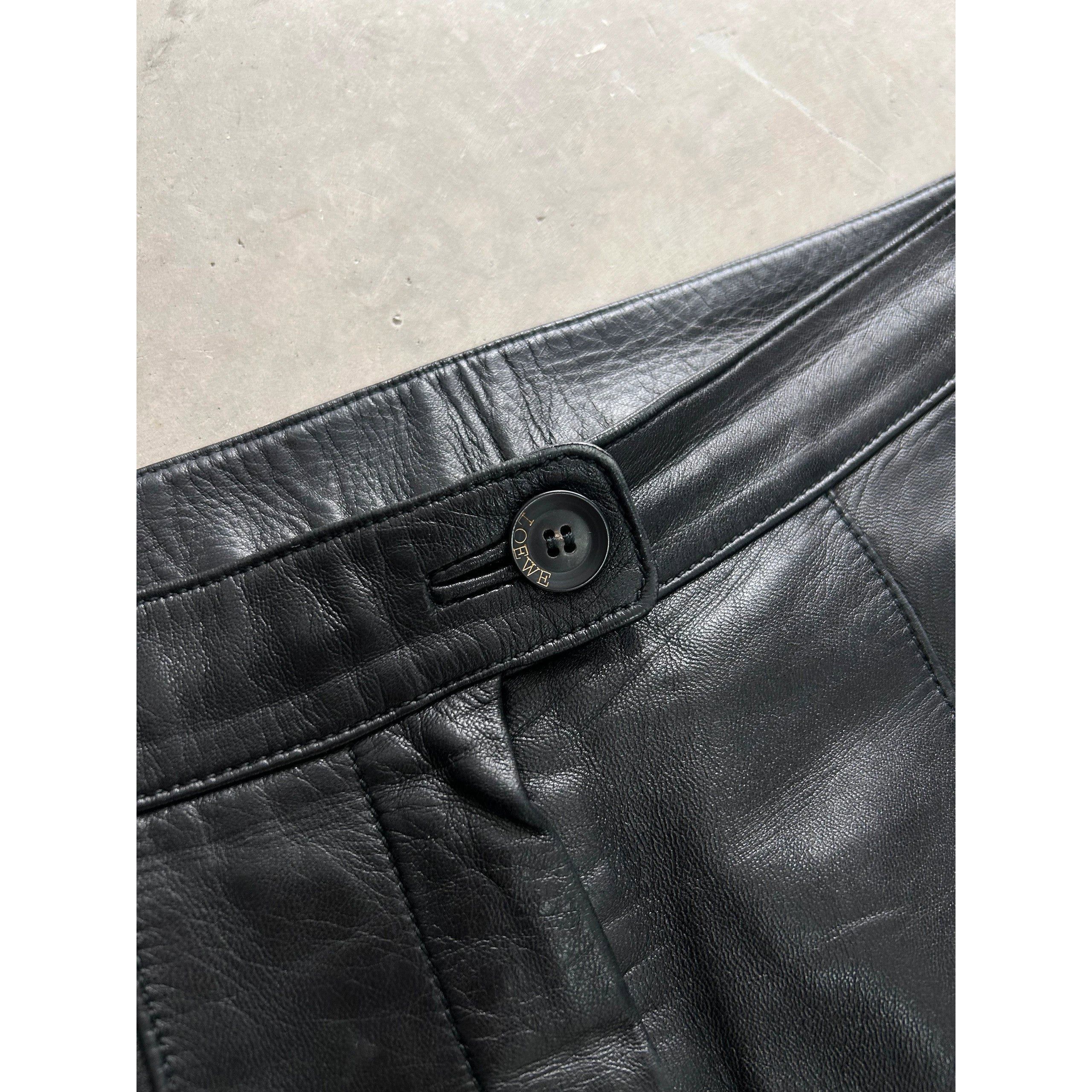 Loewe Loewe 1990's Black Leather Pants Size US 31 - 4 Thumbnail
