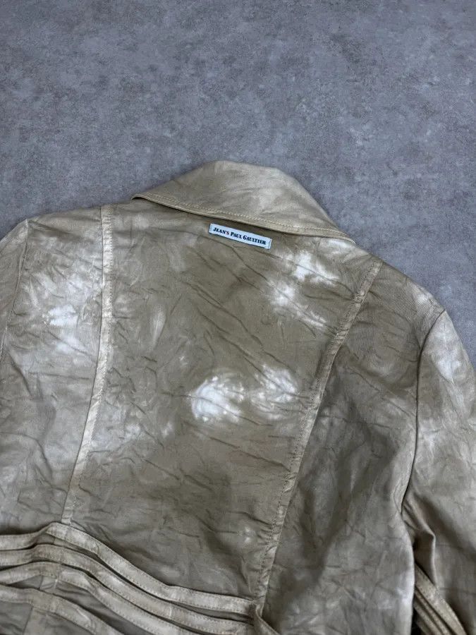 Jean Paul Gaultier SS2004 Jean Paul Gaultier Creamy Brut Asymmetrical Bondage Jacket Size S / US 4 / IT 40 - 6 Thumbnail