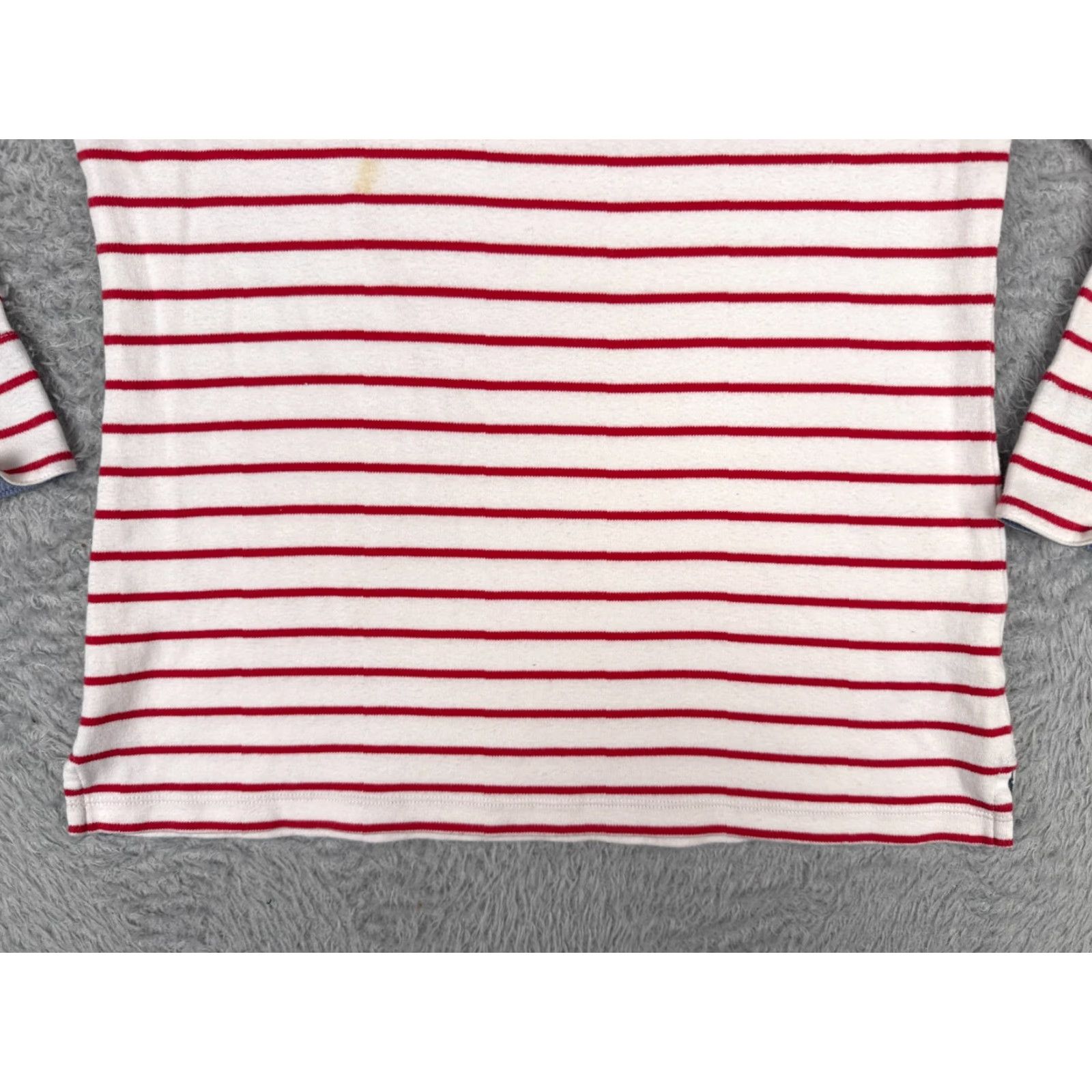 Nautica VINTAGE Nautica Shirt Women S Red Striped 3/4 Sleeve Round Neck 100% Cotton Size S / US 4 / IT 40 - 5 Thumbnail