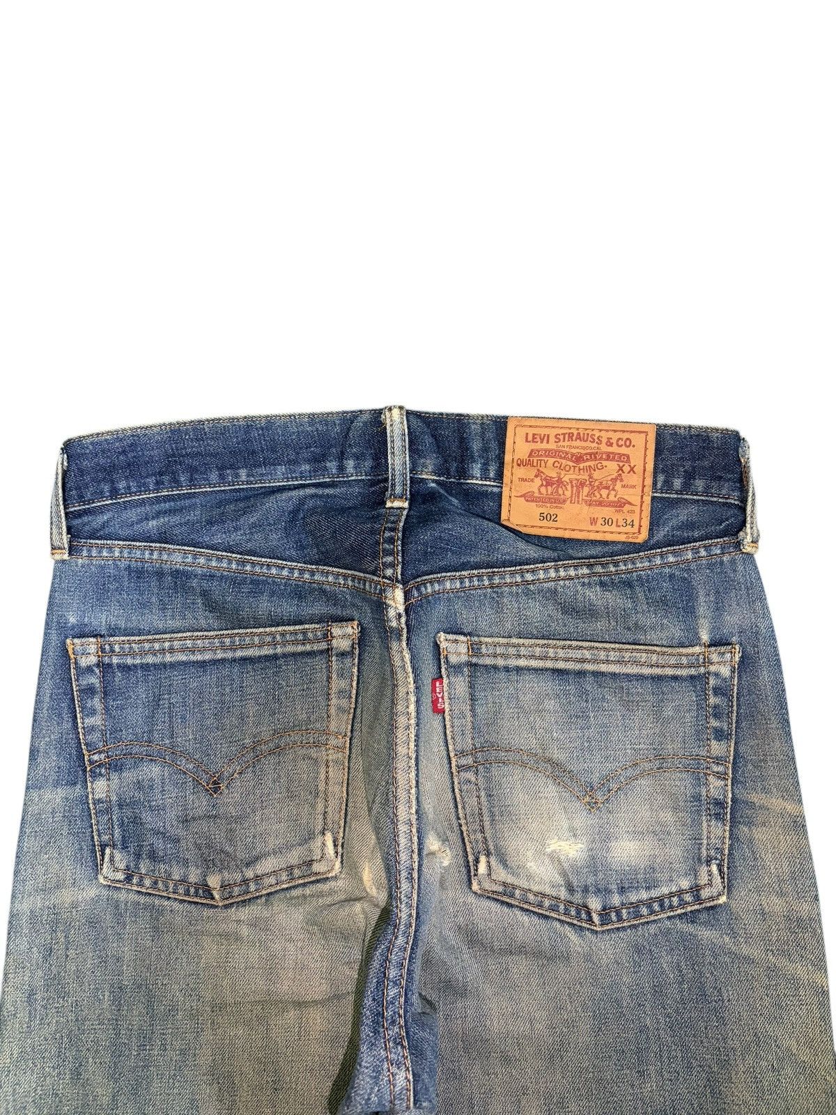 Levi's Vintage 90s Levis 502 Big E Selvedge Mud Wash Distress Jeans Size US 29 - 4 Thumbnail
