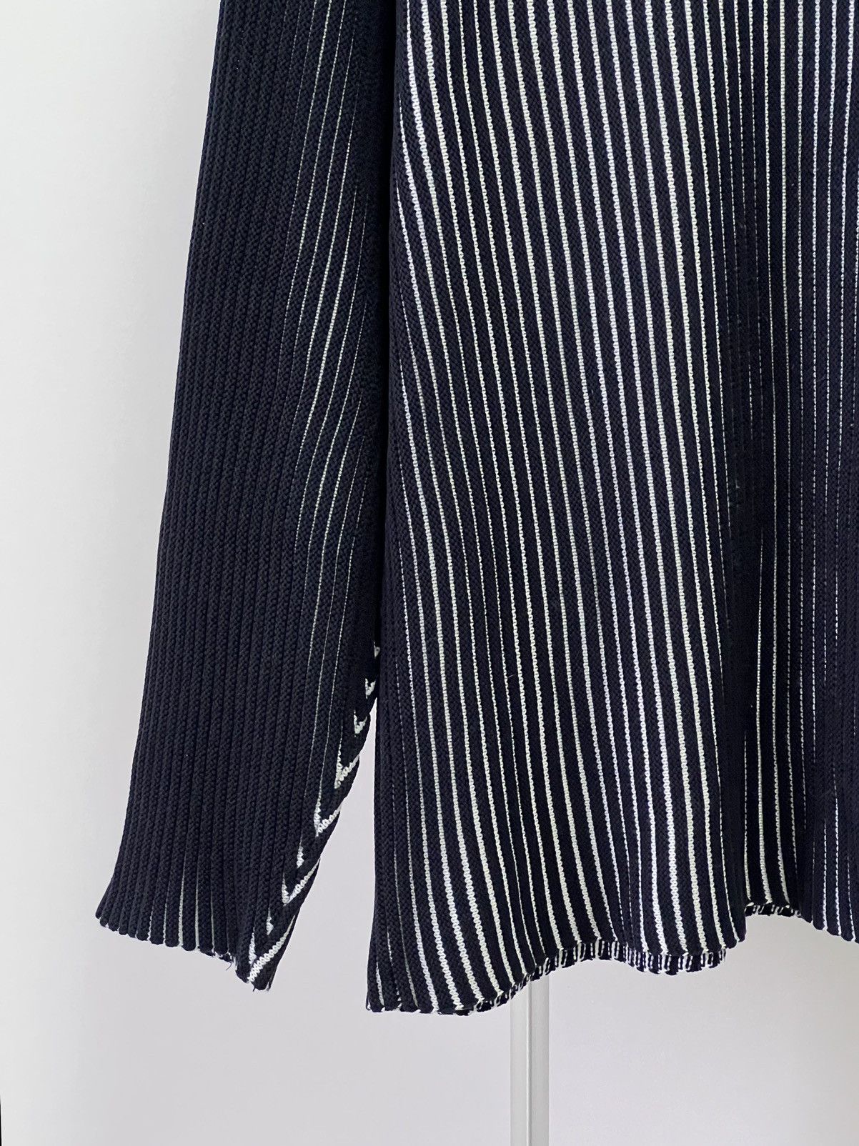 Dolce & Gabbana × Vintage Vintage Dolce Gabbana Striped Knit Sweater Avant Garde 90s Size US XL / EU 56 / 4 - 6 Thumbnail