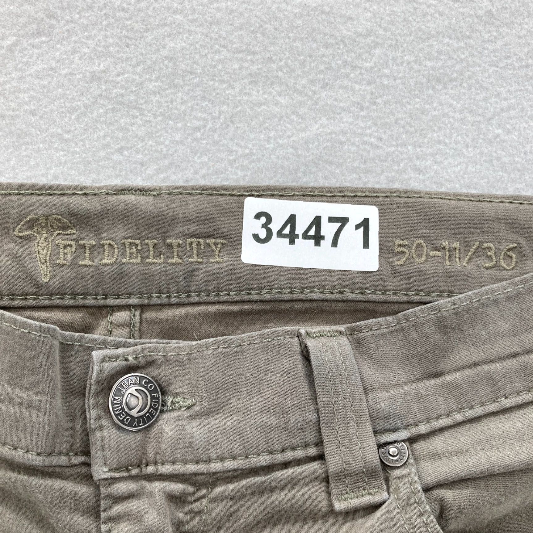 Vintage Fidelity Denim 50-11 5-Pocket Pants Mens 36x30 Straight Leg Havana Twill Stretch Size US 36 / EU 52 - 7 Thumbnail