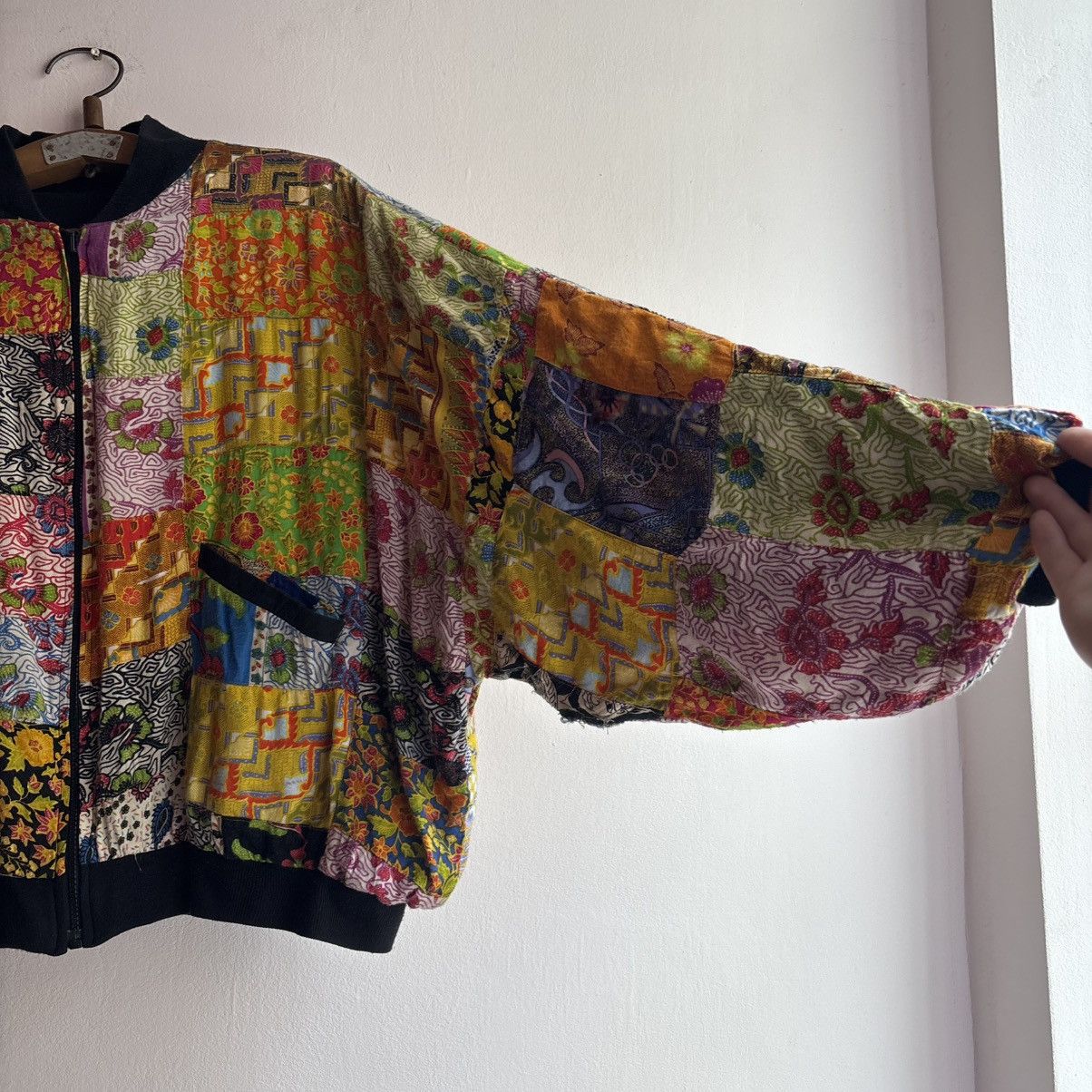 Bode Vintage 90’s Archival Patchwork Surf Bomber Jacket Boho Hipp Size US M / EU 48-50 / 2 - 4 Thumbnail