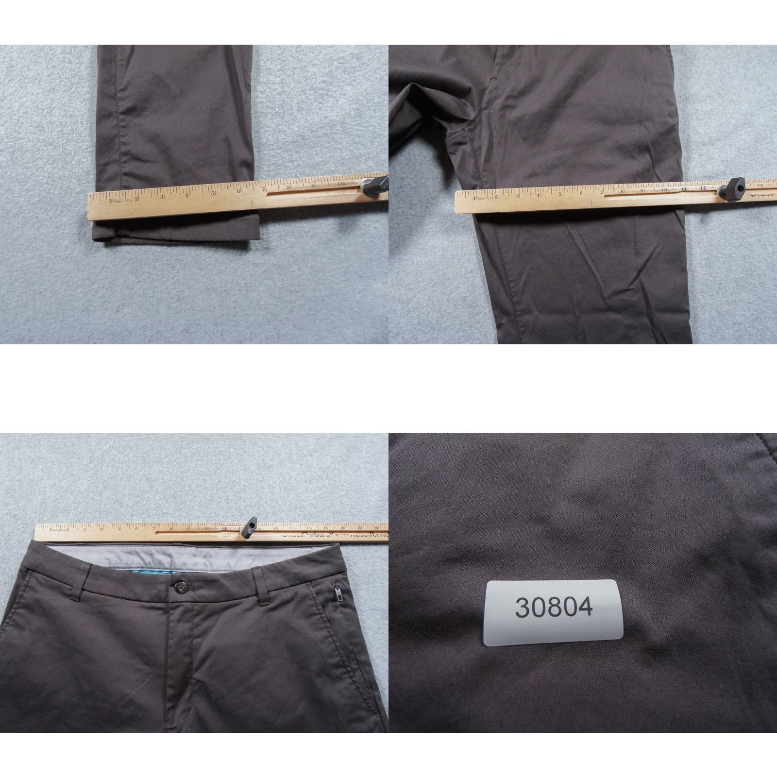 Vintage Birddogs Pants Mens 36x29 Gray Chino Flat Front Stretch 5-Pocket Regular Belt Loops Business Casual Workwear Adult Size US 36 / EU 52 - 9 Thumbnail