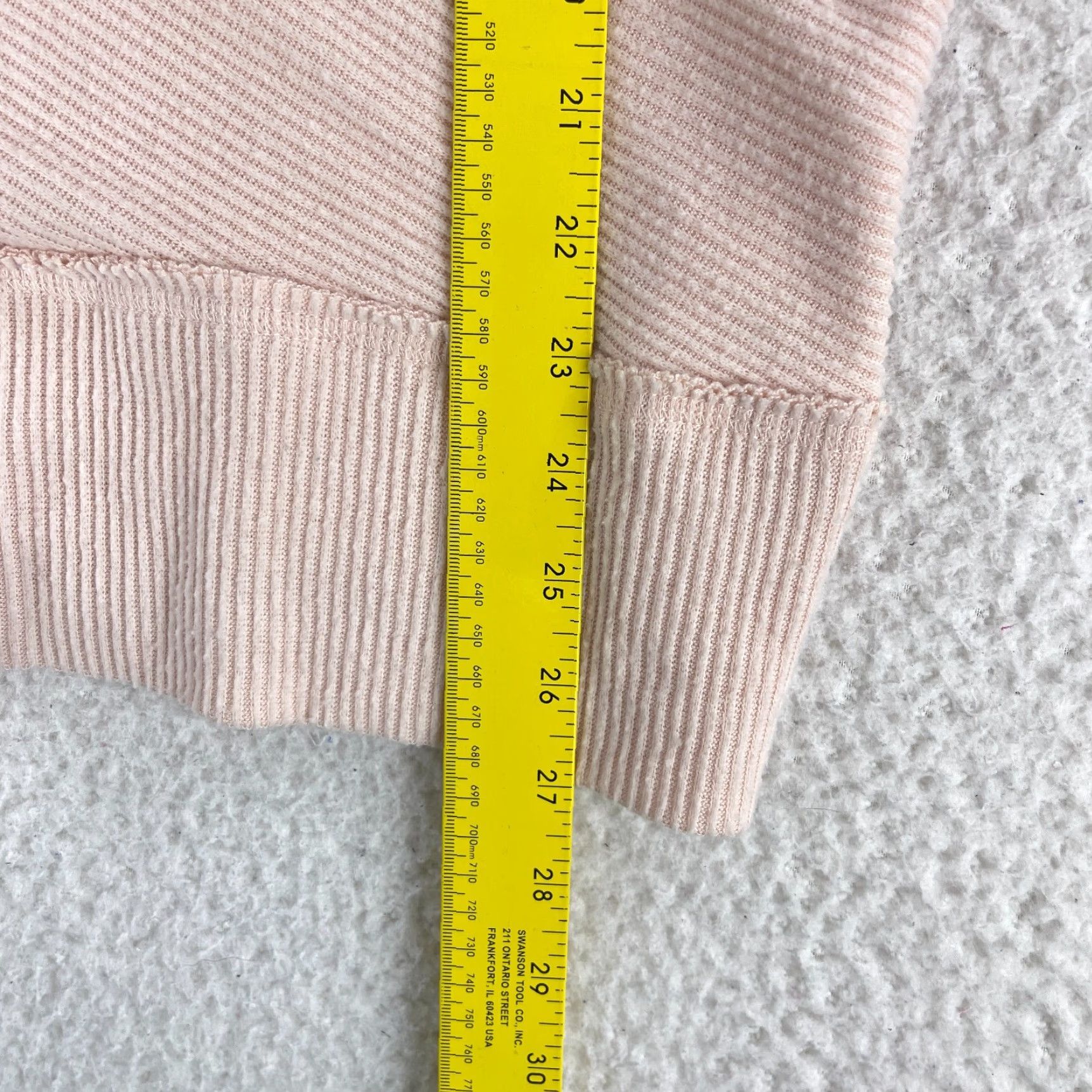 Free People Free People Shirt Womens XS Pink Cozy With You Surplice Pullover Ribbed Long Sleeve V-Neck Casual Pullover Size XS / US 0-2 / IT 36-38 - 7 Thumbnail