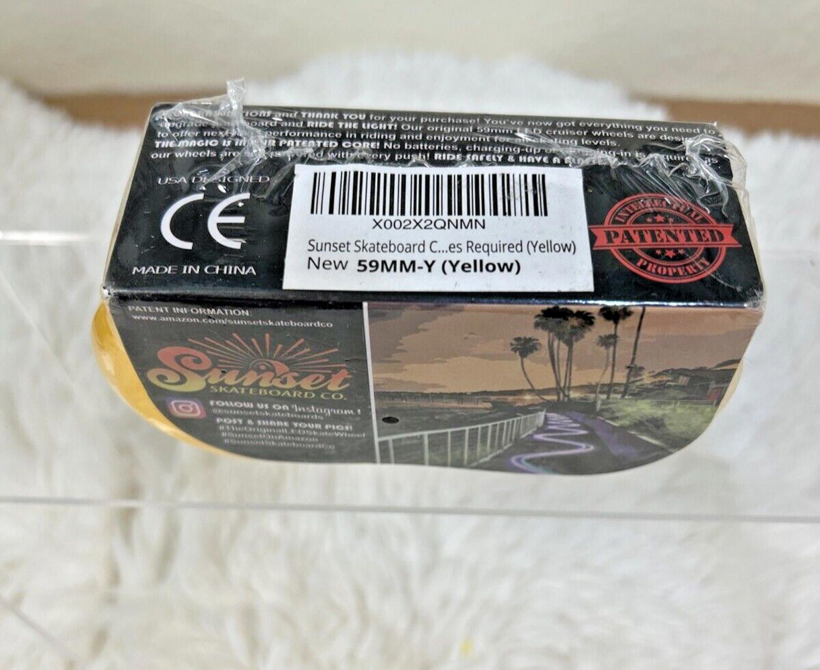 SUNSEA Sunset Skateboard Co. 59mm LED Cruiser Wheels with Bearings Size ONE SIZE - 4 Thumbnail