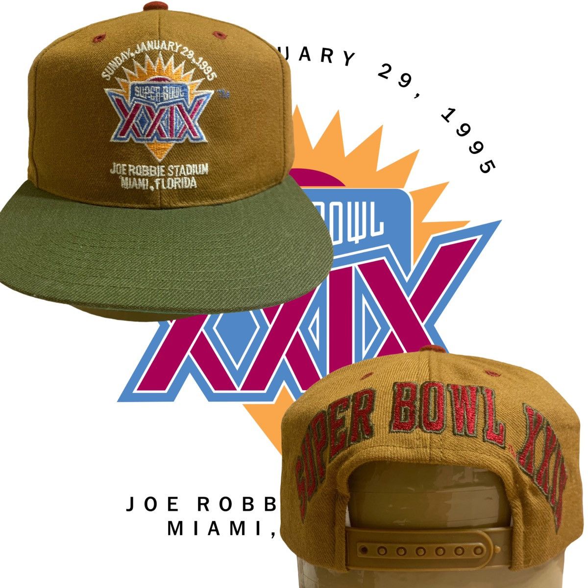 image of Nfl Super Bowl Xxix Blockhead American Needle Snapback Hat, Men's