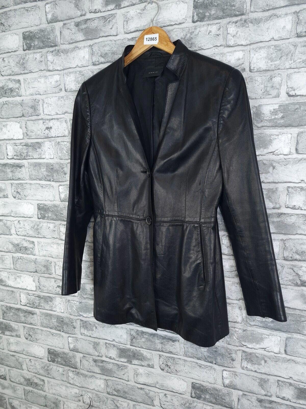 Akris Akris Leather Jacket UK 14 Black Coat Super Soft Size L / US 10 / IT 46 - 2 Thumbnail