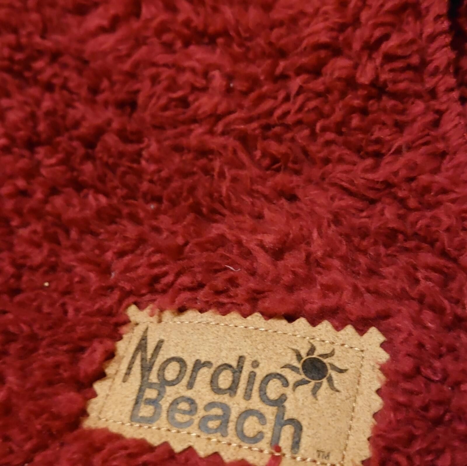 Other Nordic Beach Women's Red Plush Hooded Coat Size ONE SIZE - 5 Thumbnail
