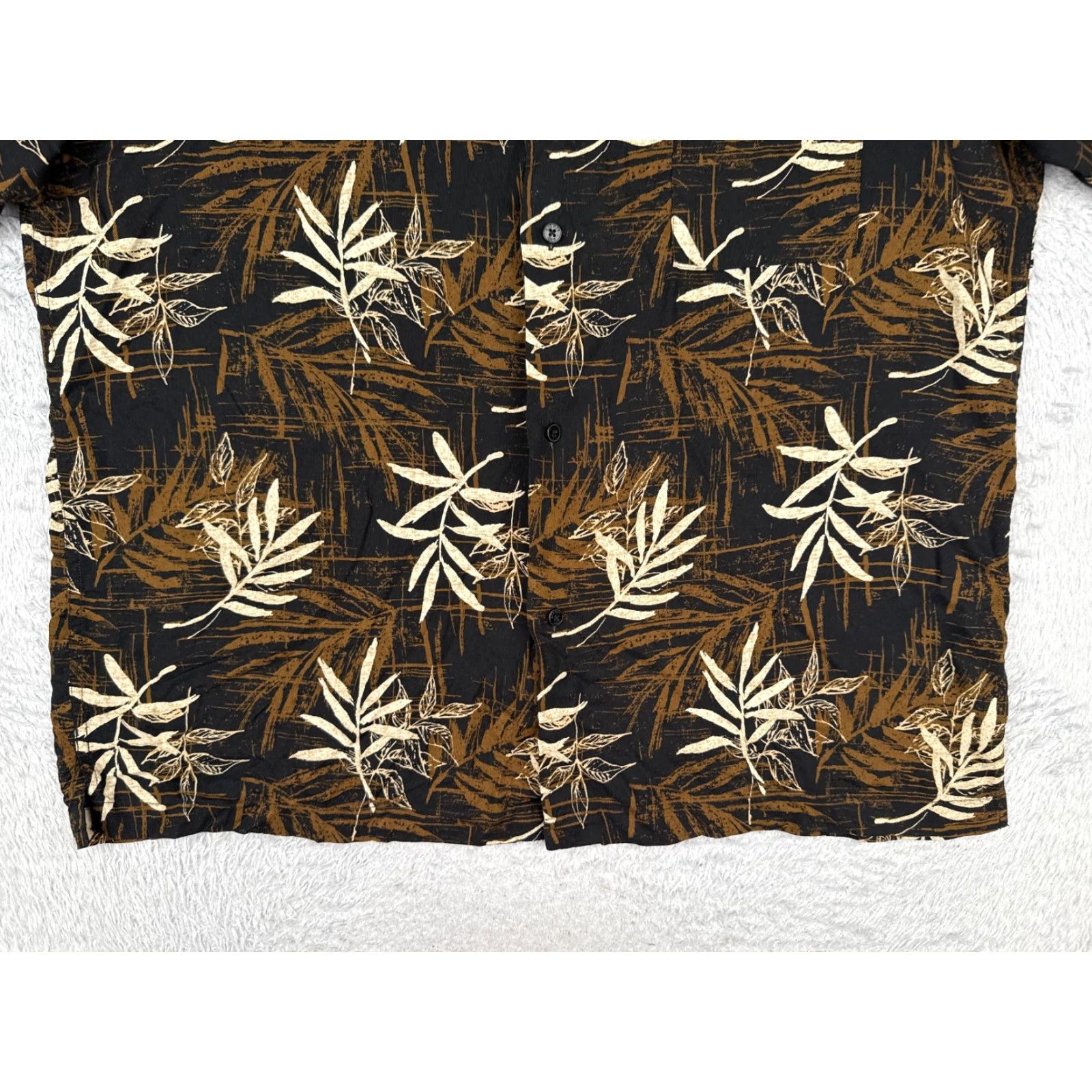 Vintage VINTAGE Axcess Shirt Mens XL Black Floral Leaf Hawaiian Button-Up Rayon Size US XL / EU 56 / 4 - 5 Thumbnail