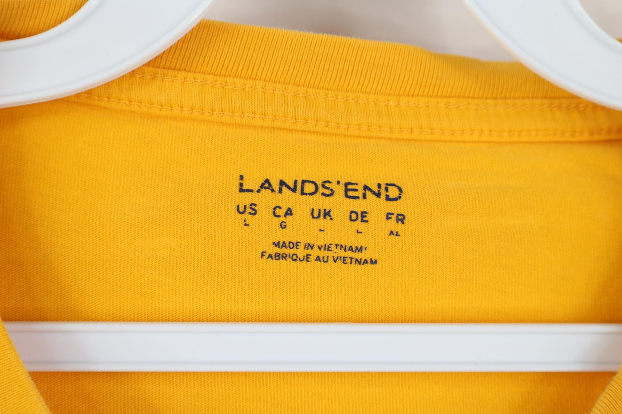 Lands' End Vintage Y2K Lands End Short Sleeve T-Shirt Yellow Cotton Size US L / EU 52-54 / 3 - 4 Thumbnail